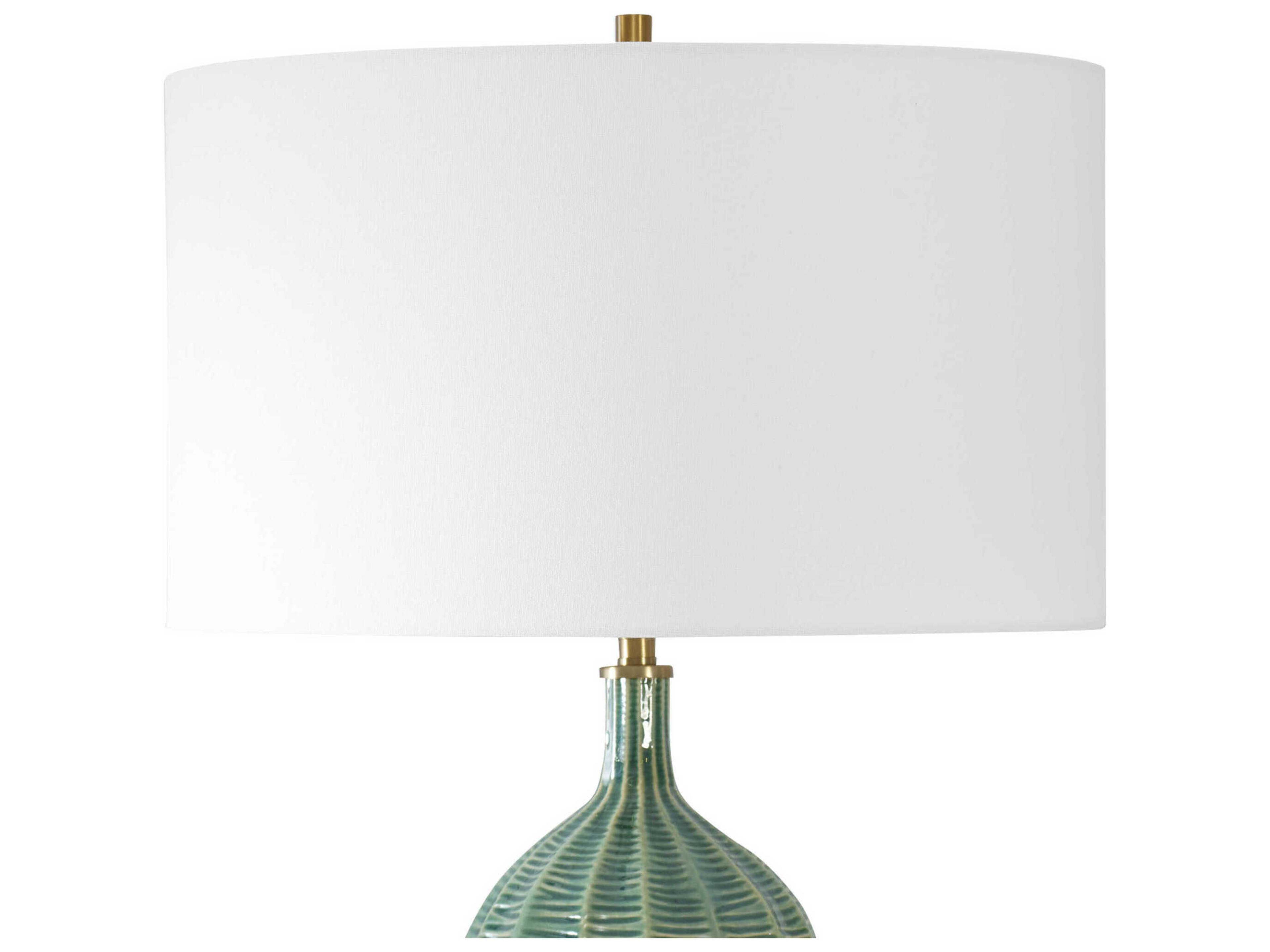 Uttermost Bixby Hunter Green Drum with Liner Buffet Lamp