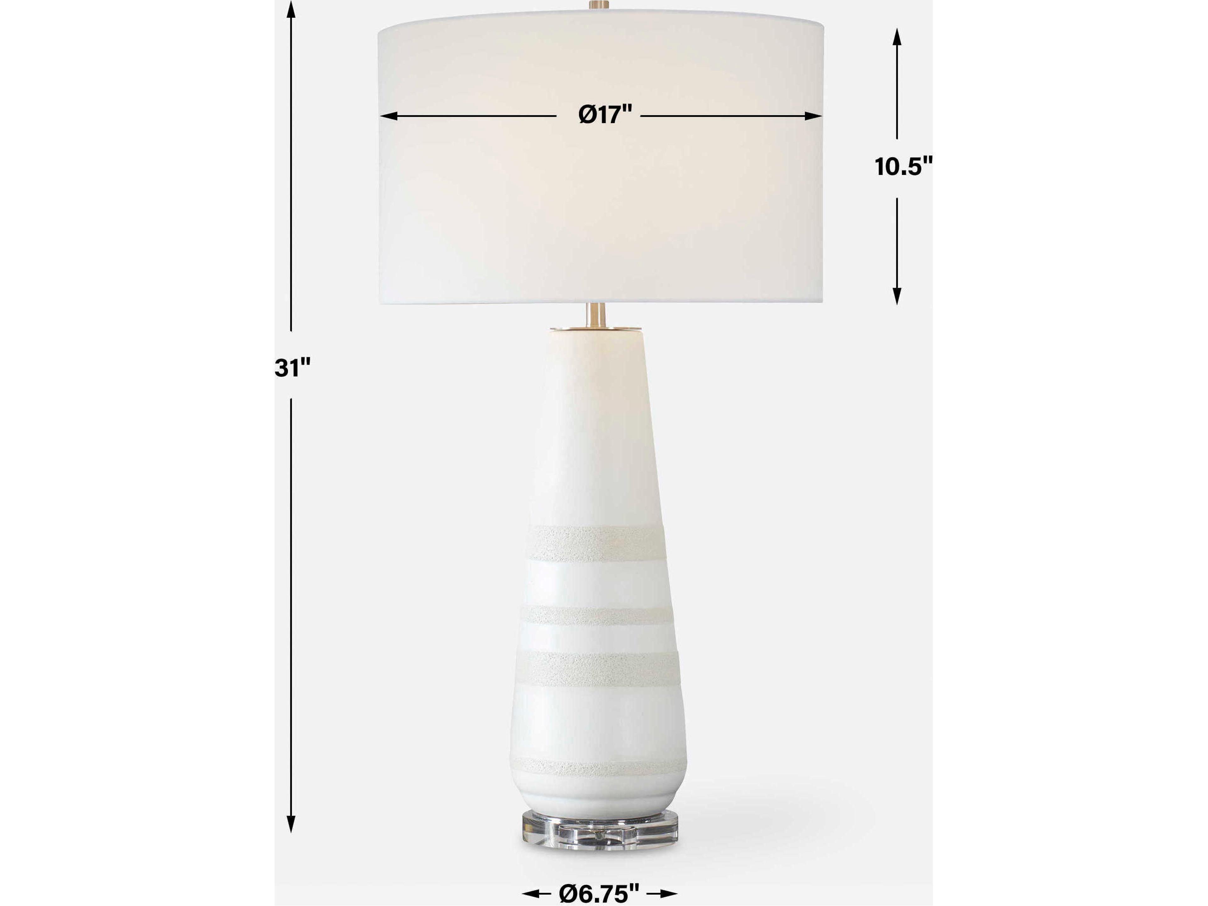 Uttermost Santino Dove Gray Drum with Liner Buffet Lamp