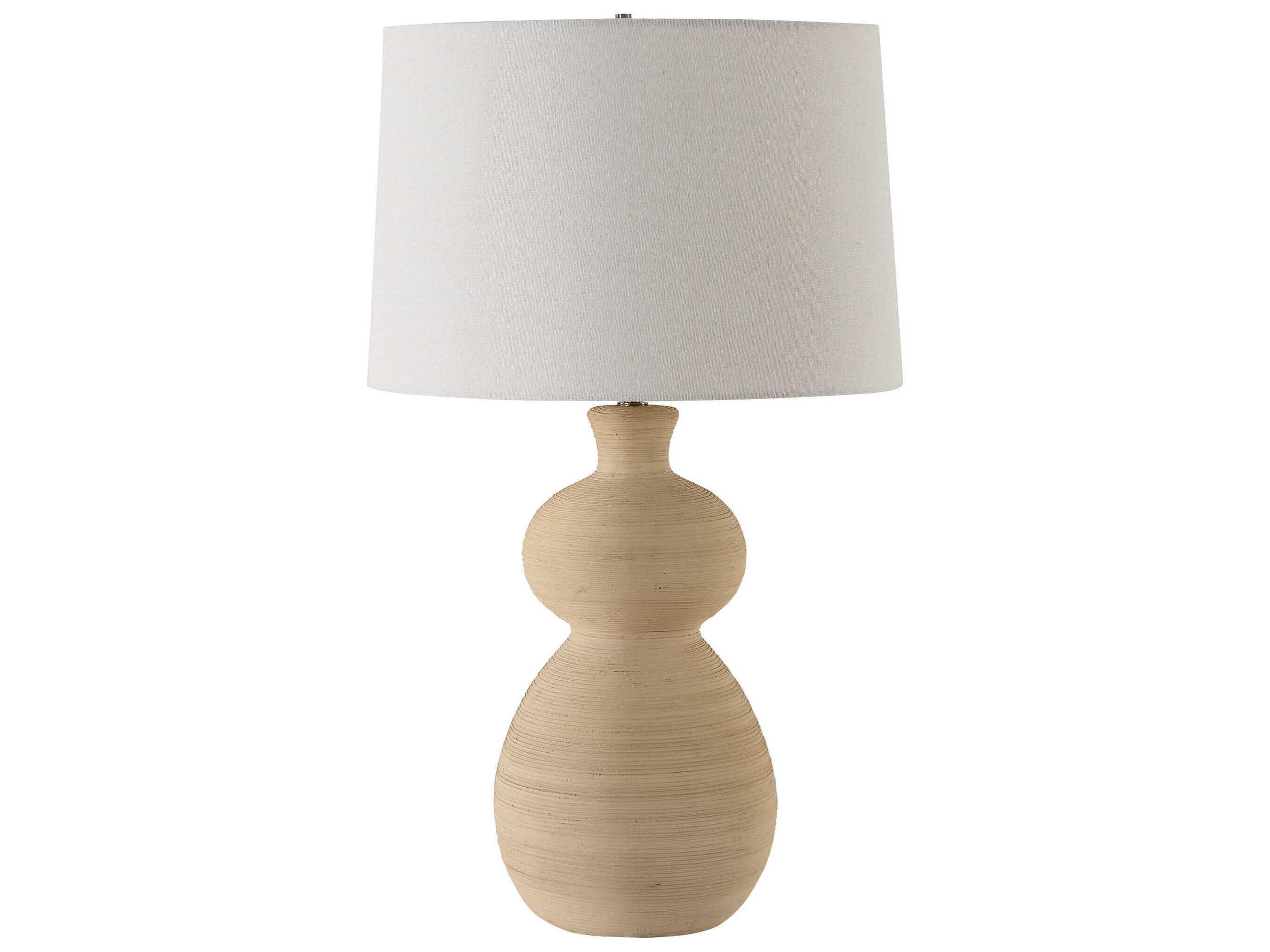 Uttermost Pueblo Warm Organic Clay Round Hardback Brown Buffet Lamp