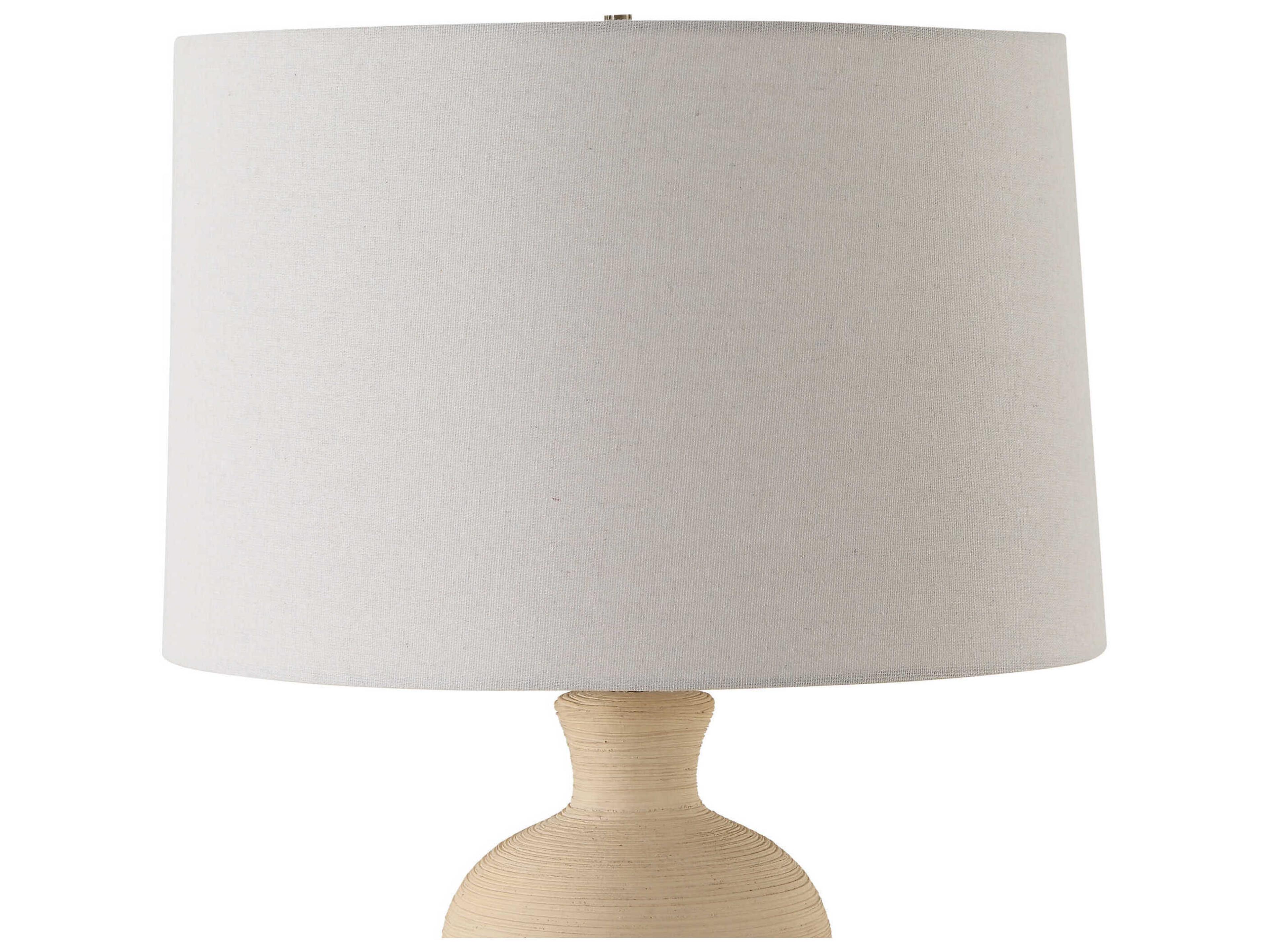 Uttermost Pueblo Warm Organic Clay Round Hardback Brown Buffet Lamp