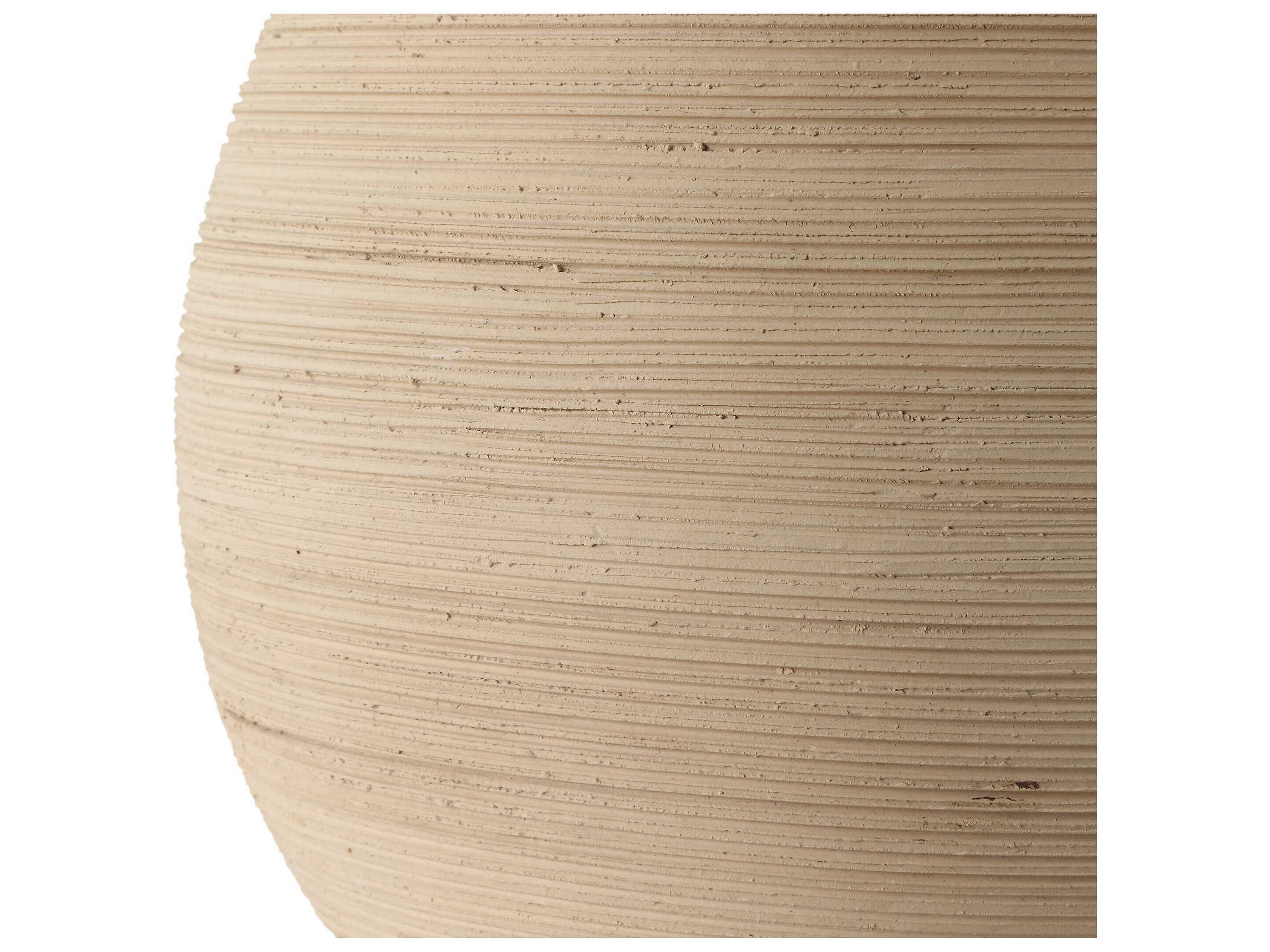 Uttermost Pueblo Warm Organic Clay Round Hardback Brown Buffet Lamp