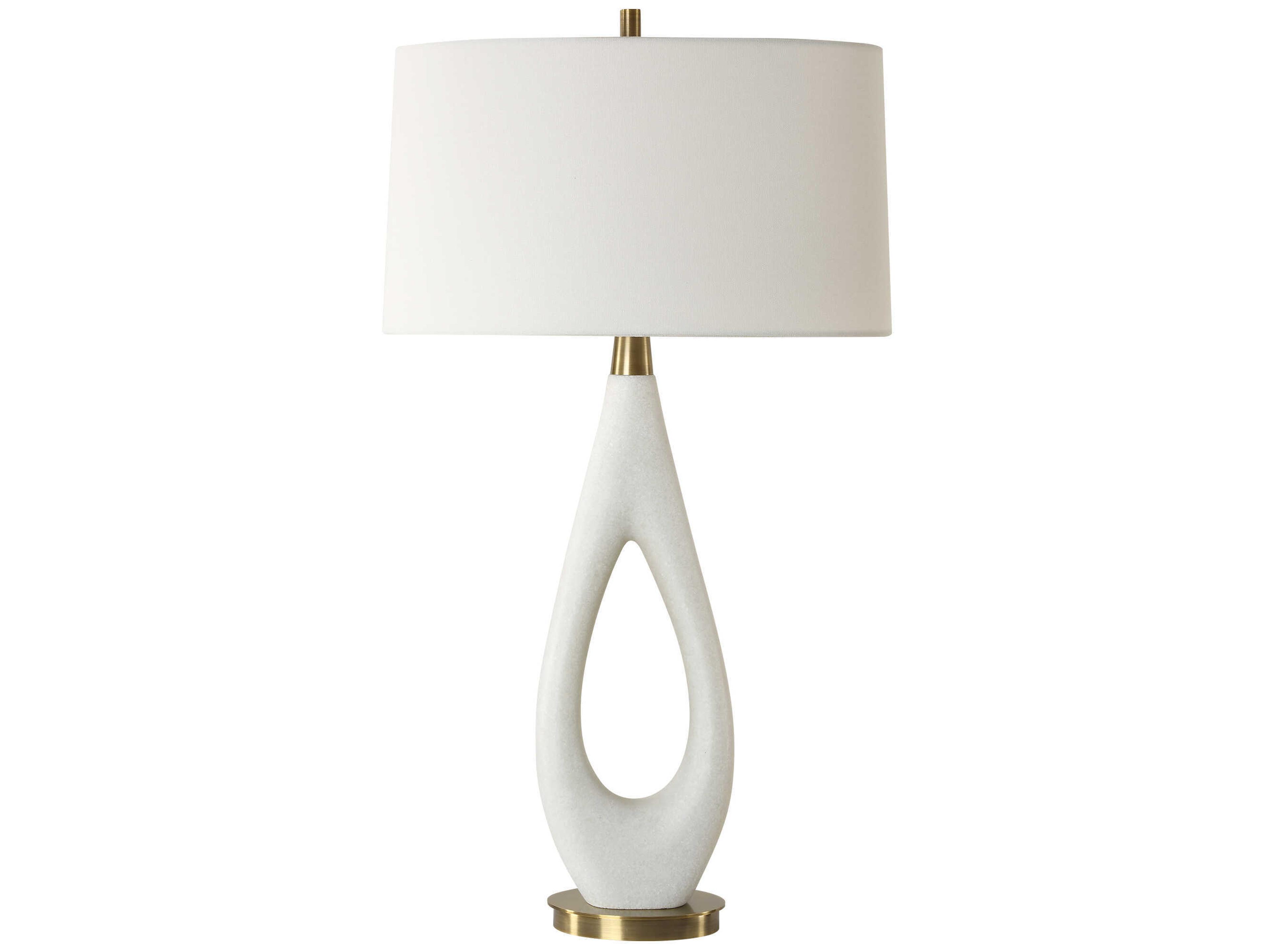 Promenade Ivory Oval Hardback White Buffet Lamp