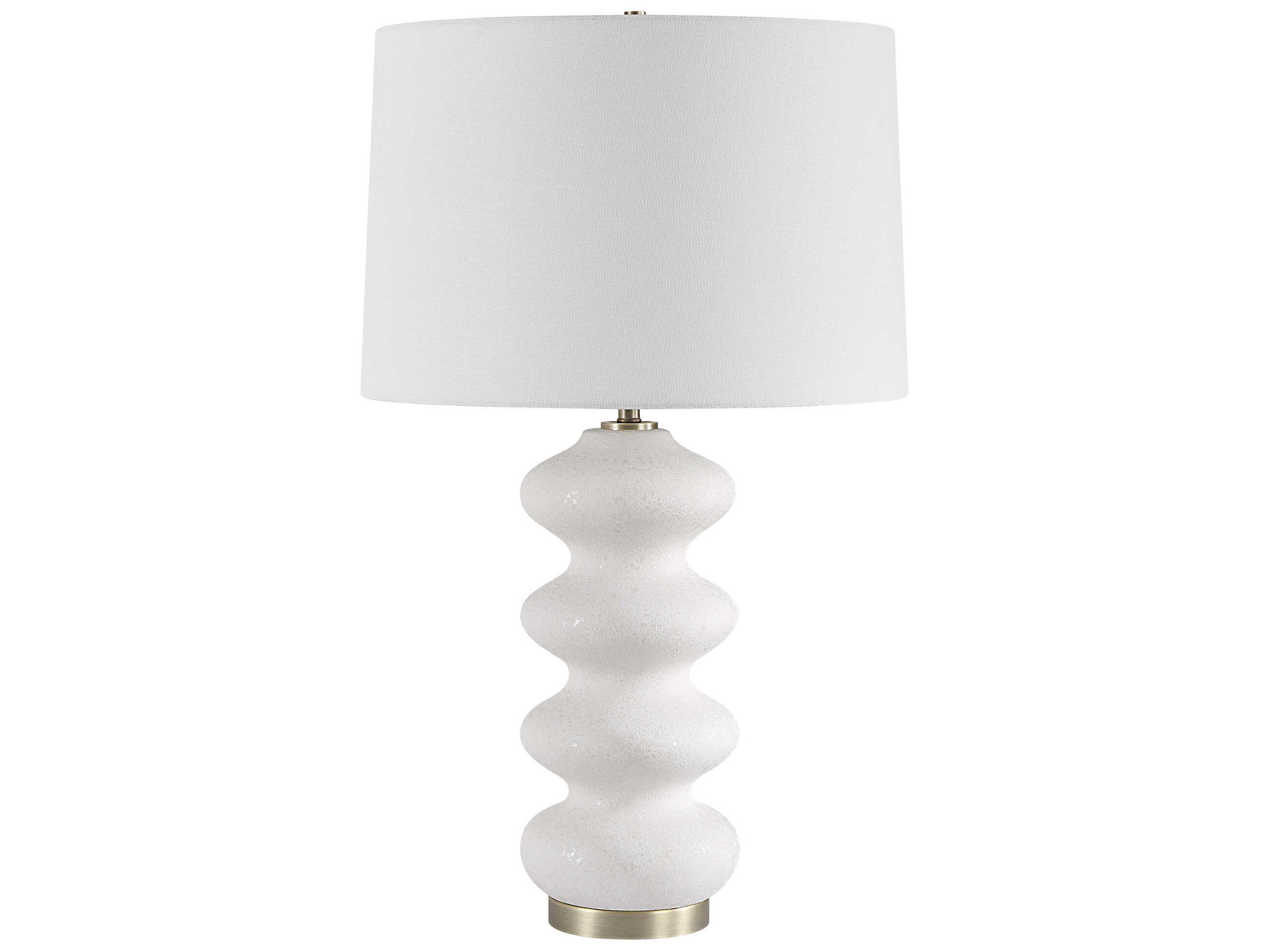 Liora White Round Hardback Buffet Lamp