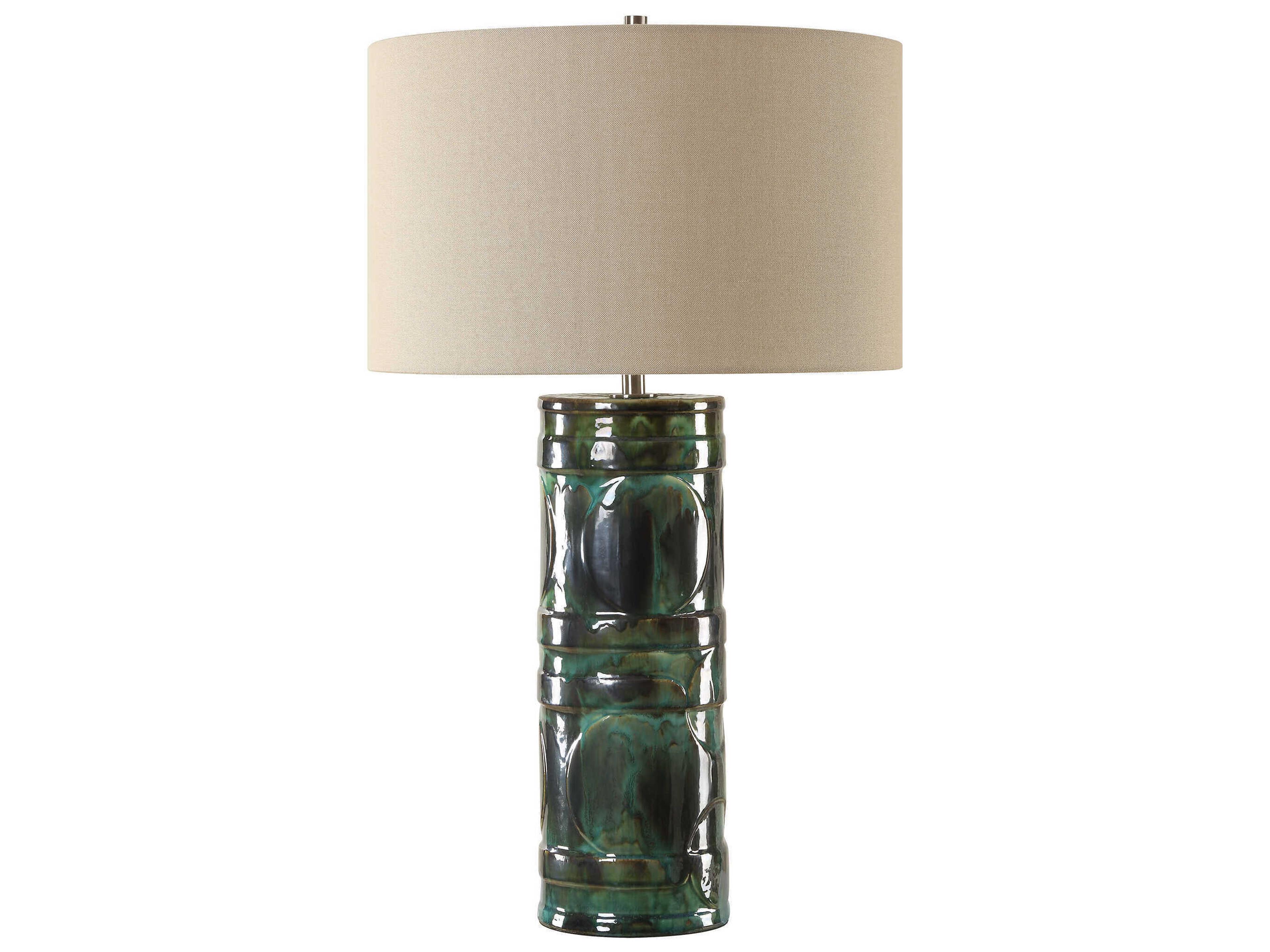 Uttermost Loch Peacock Green Slate Buffet Lamp