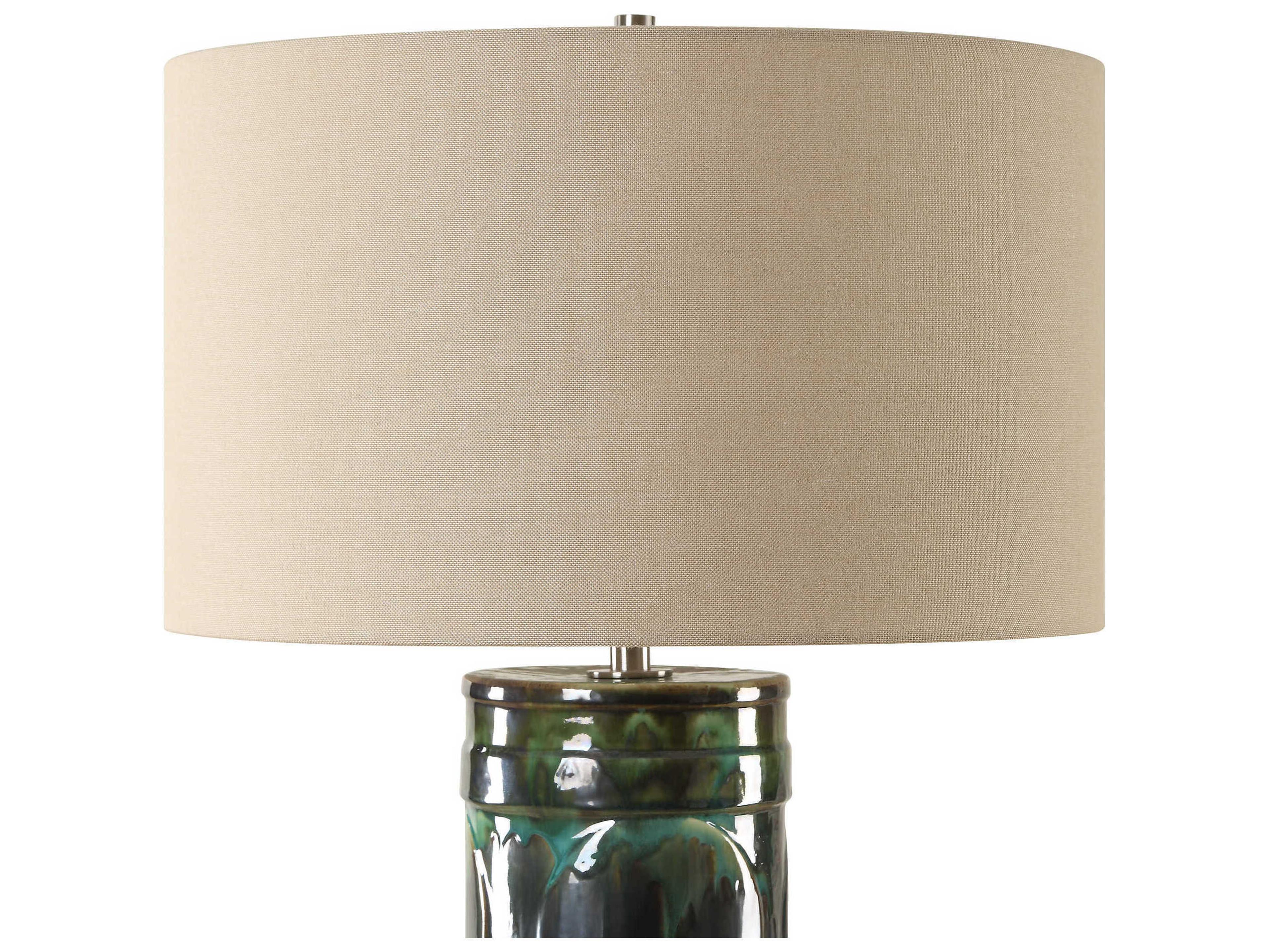 Uttermost Loch Peacock Green Slate Buffet Lamp