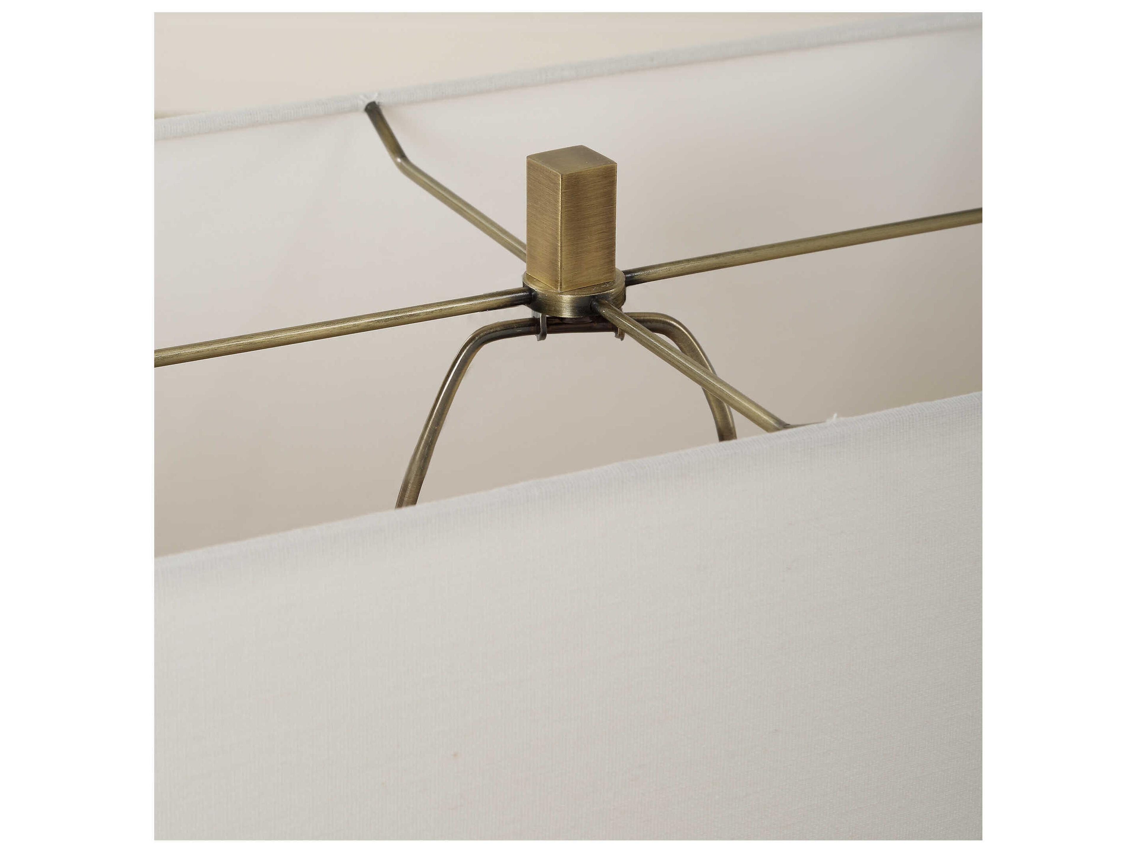 Uttermost Turning Point Honed Travertine Rectangle Fabric Brown Buffet Lamp