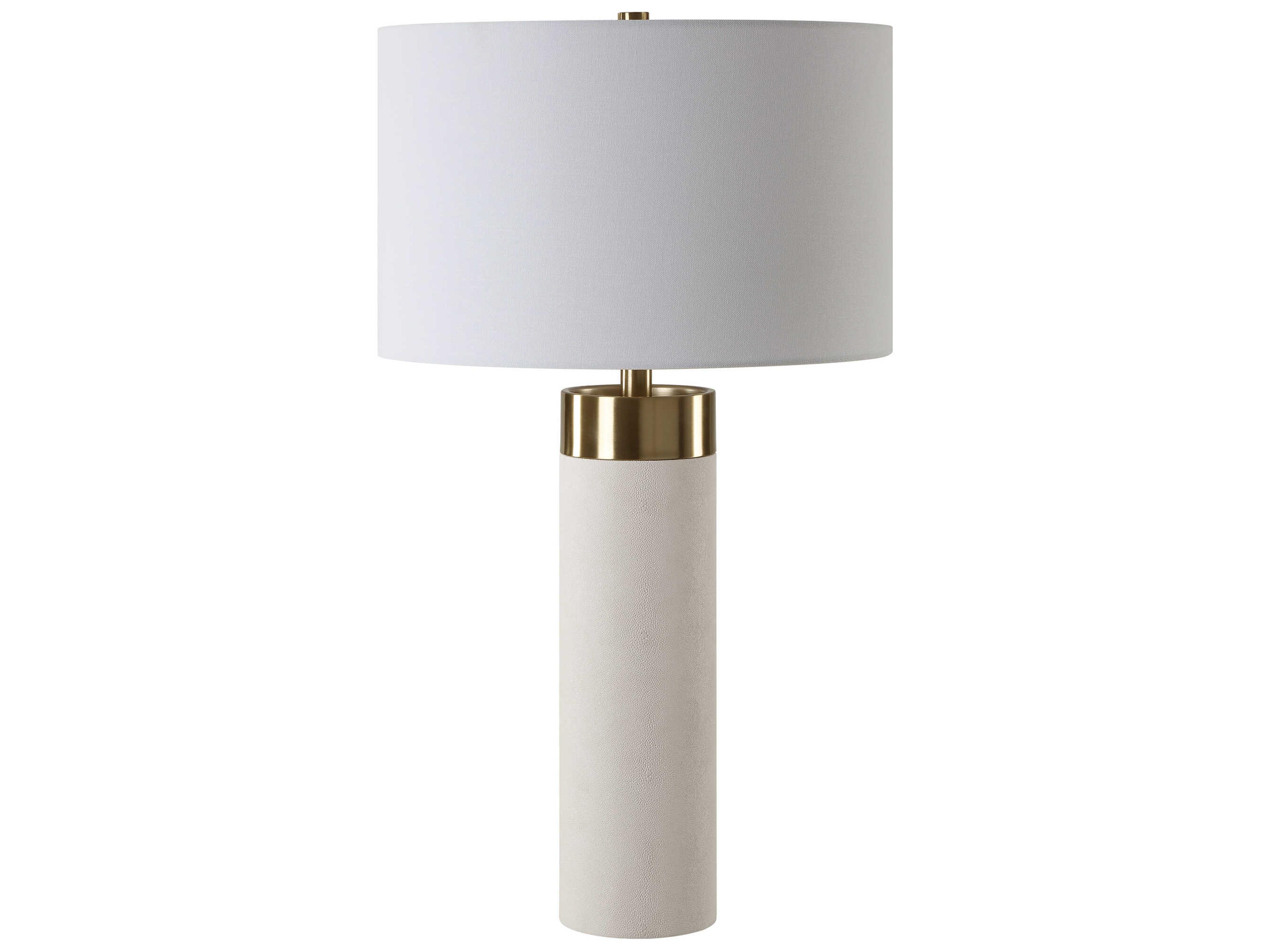 Wessex White Brushed Brass Buffet Lamp