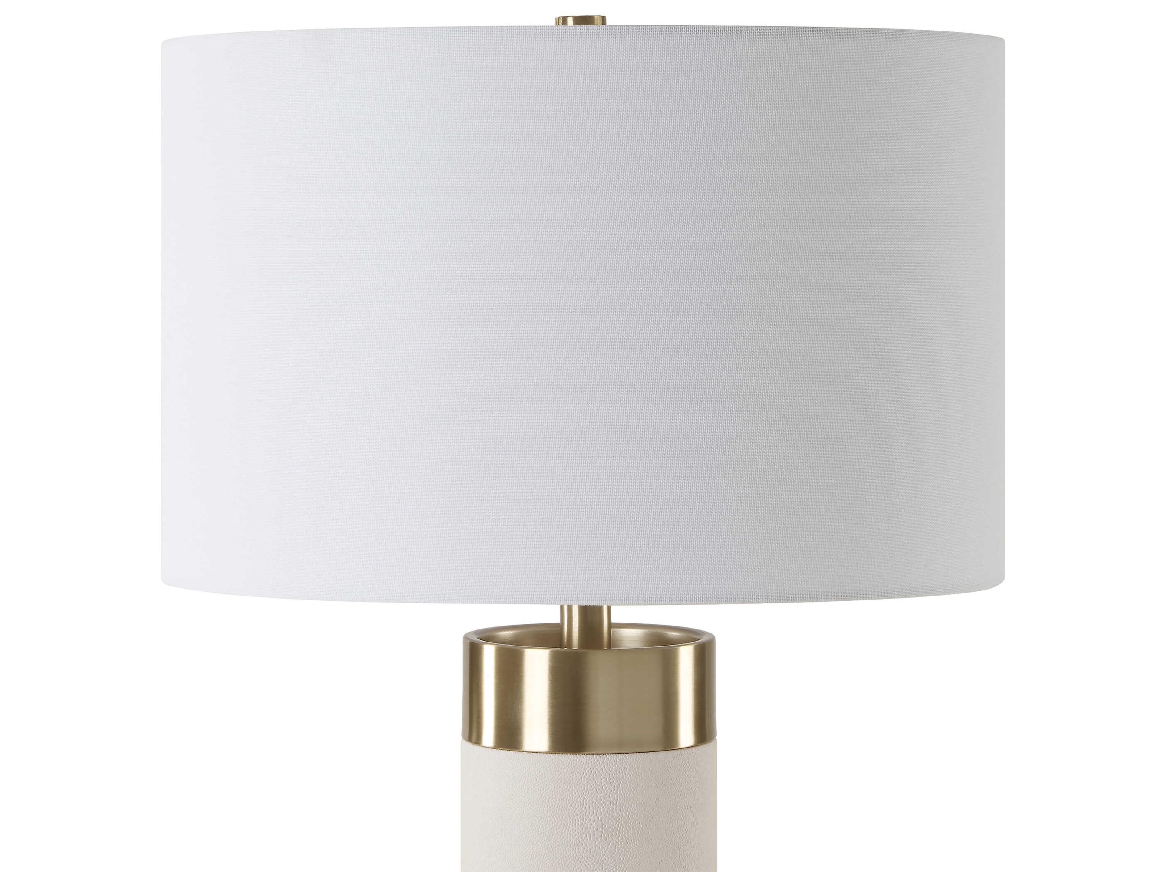Uttermost Wessex White Brushed Brass Buffet Lamp
