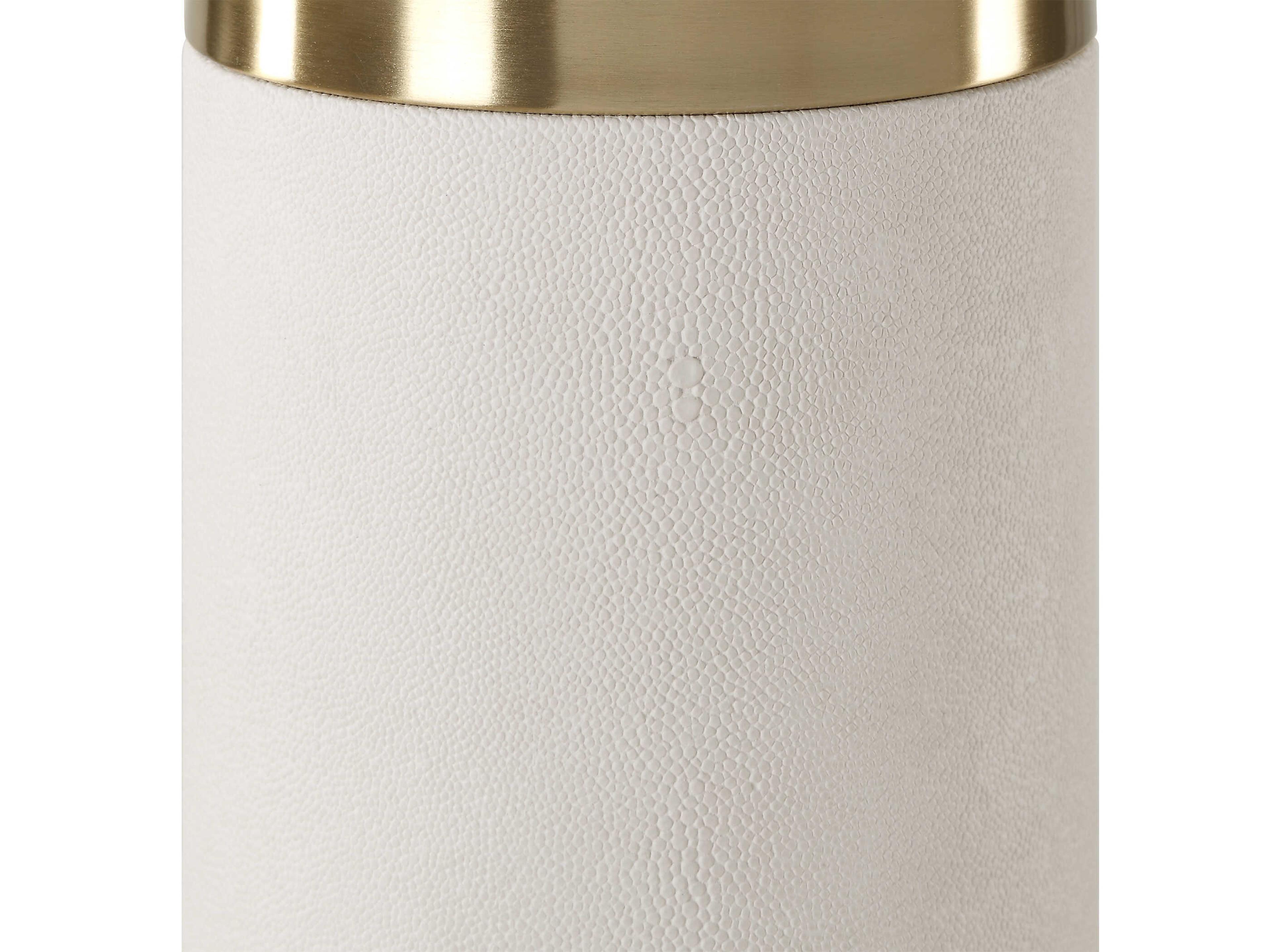 Uttermost Wessex White Brushed Brass Buffet Lamp