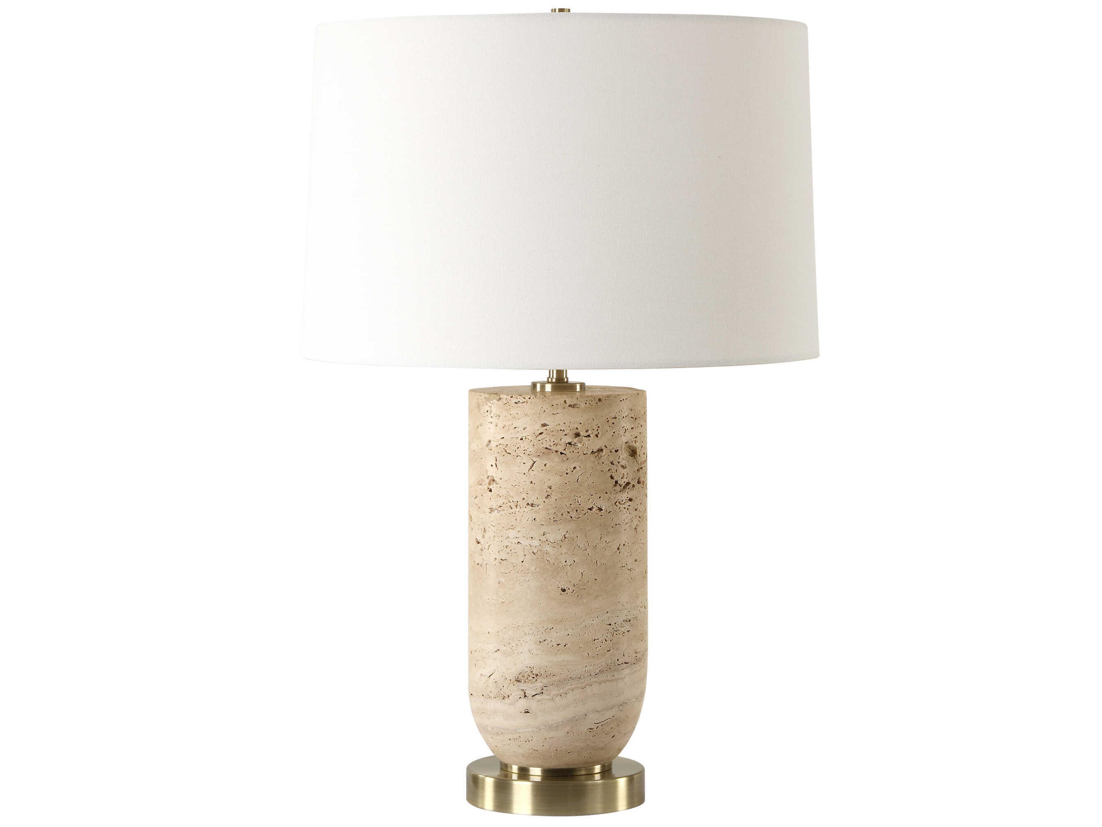 Uttermost Aubrey Natural Round Hardback Brown Buffet Lamp