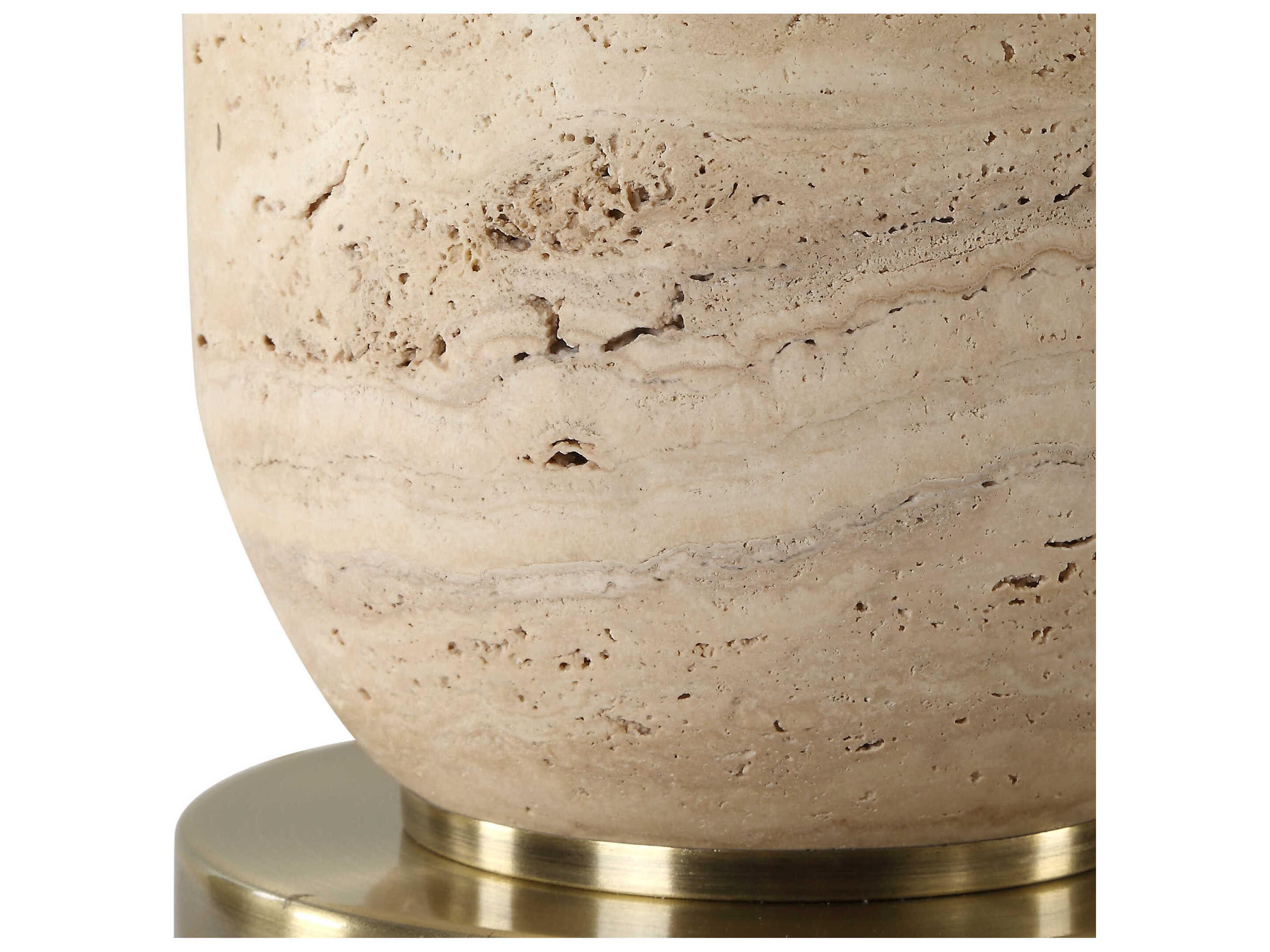 Uttermost Aubrey Natural Round Hardback Brown Buffet Lamp