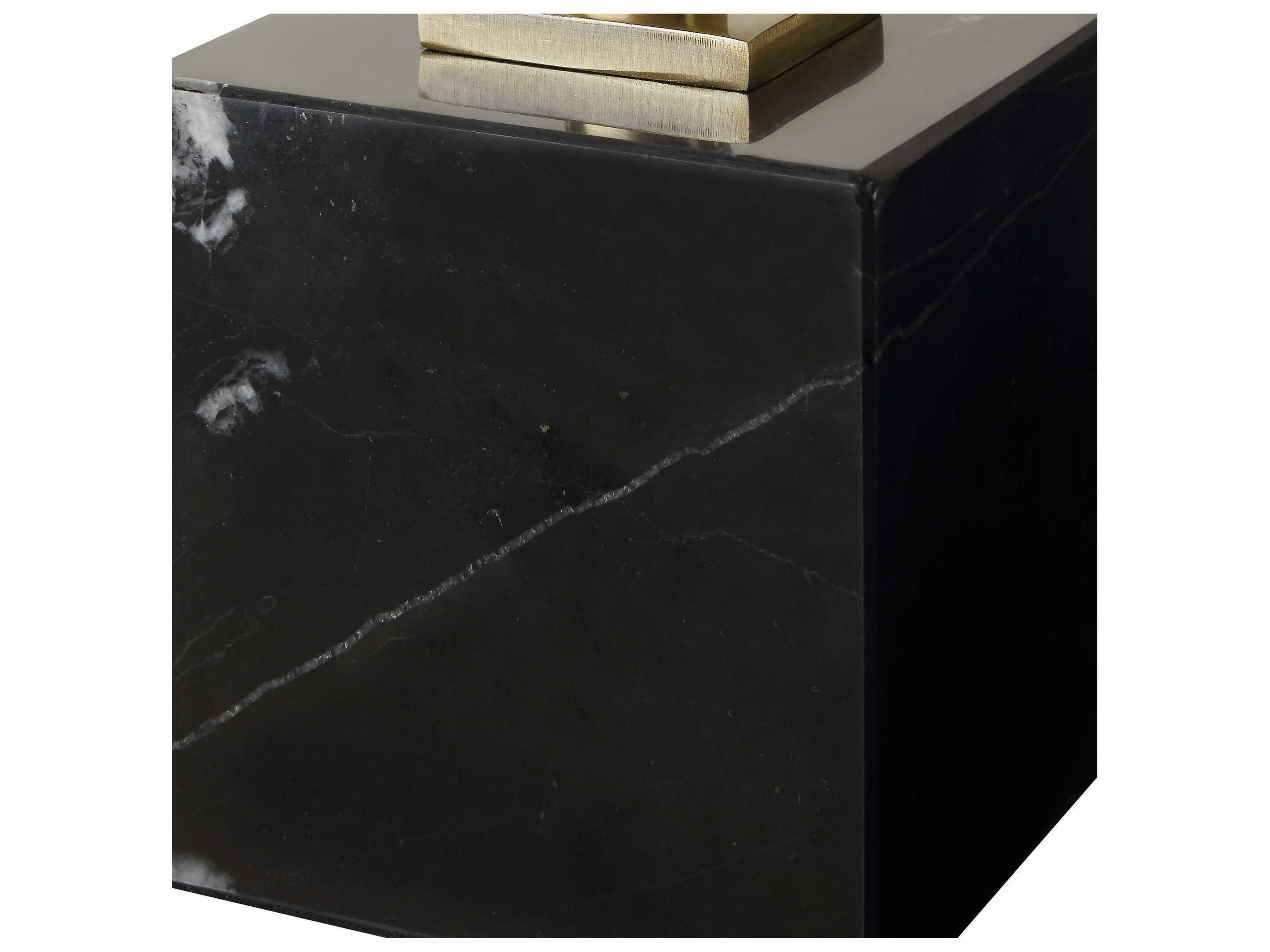 Uttermost Suranne Antique Brass Round Drum Hardback Buffet Lamp