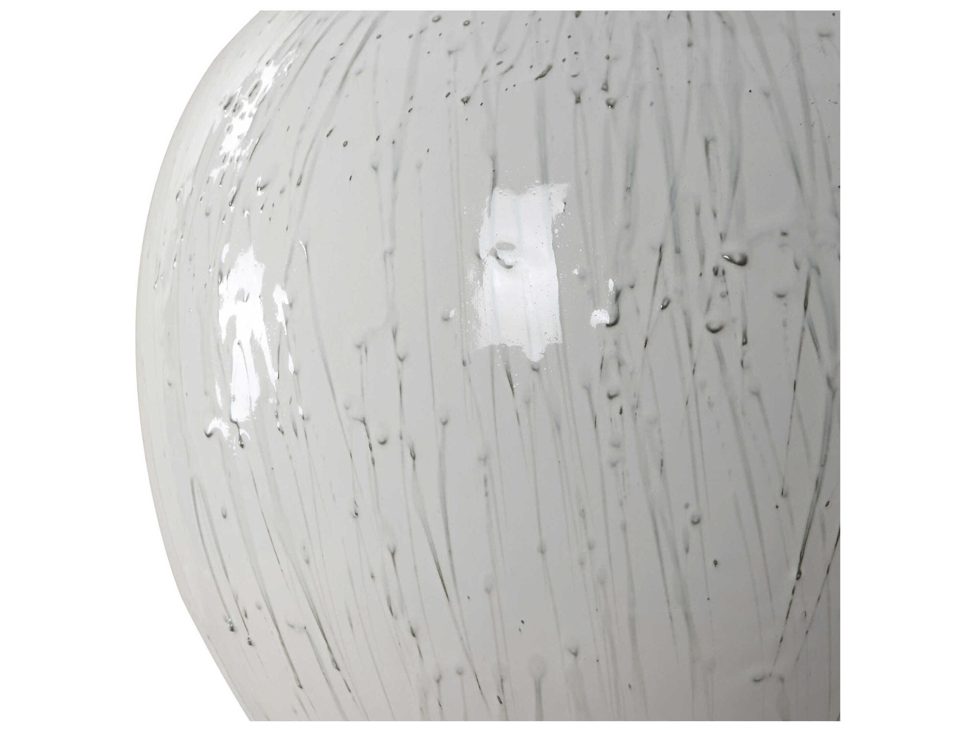 Uttermost Dribble White Round Hardback Buffet Lamp