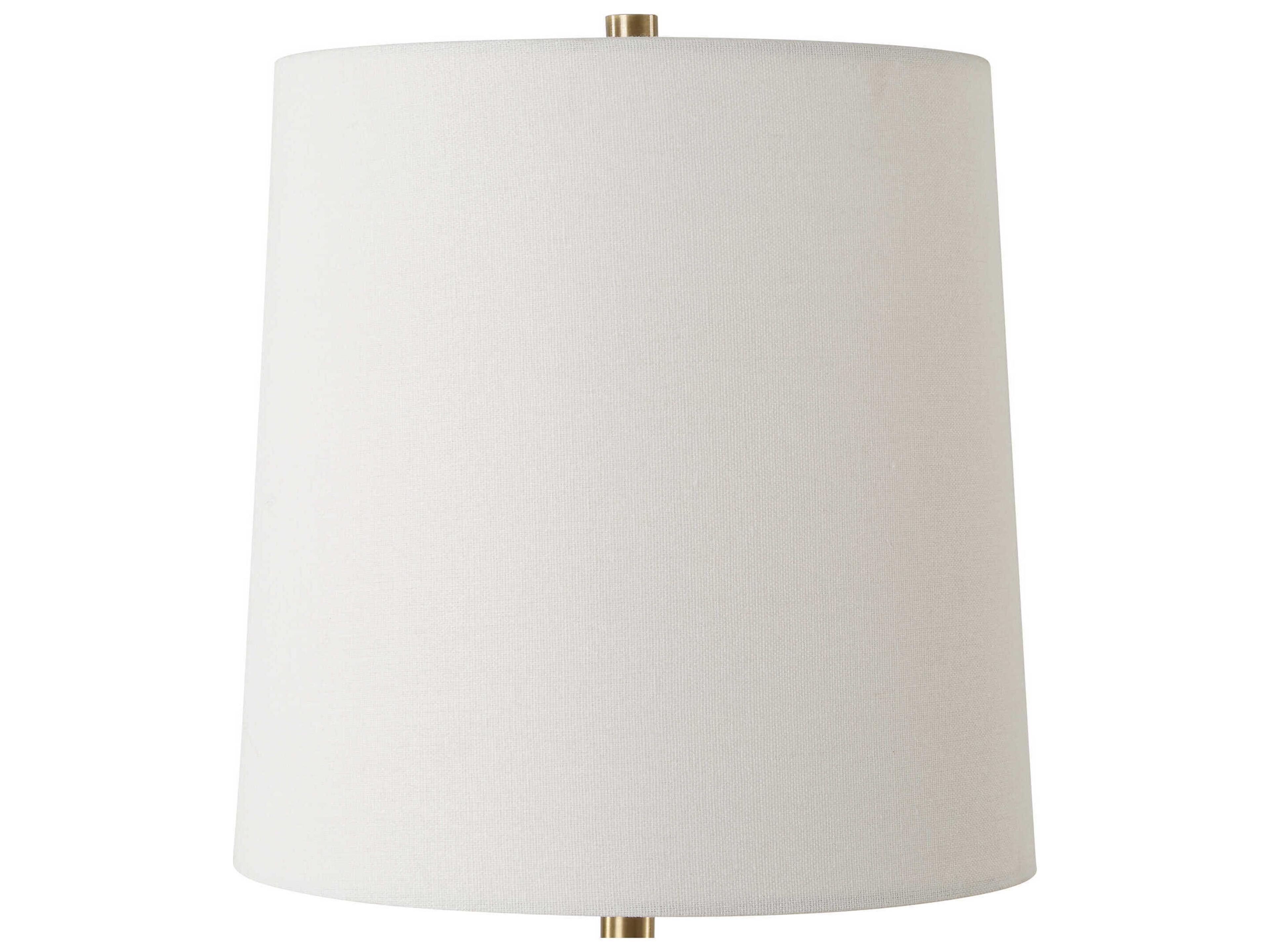 Uttermost Indent Travertine Round Hardback Brown Table Lamp