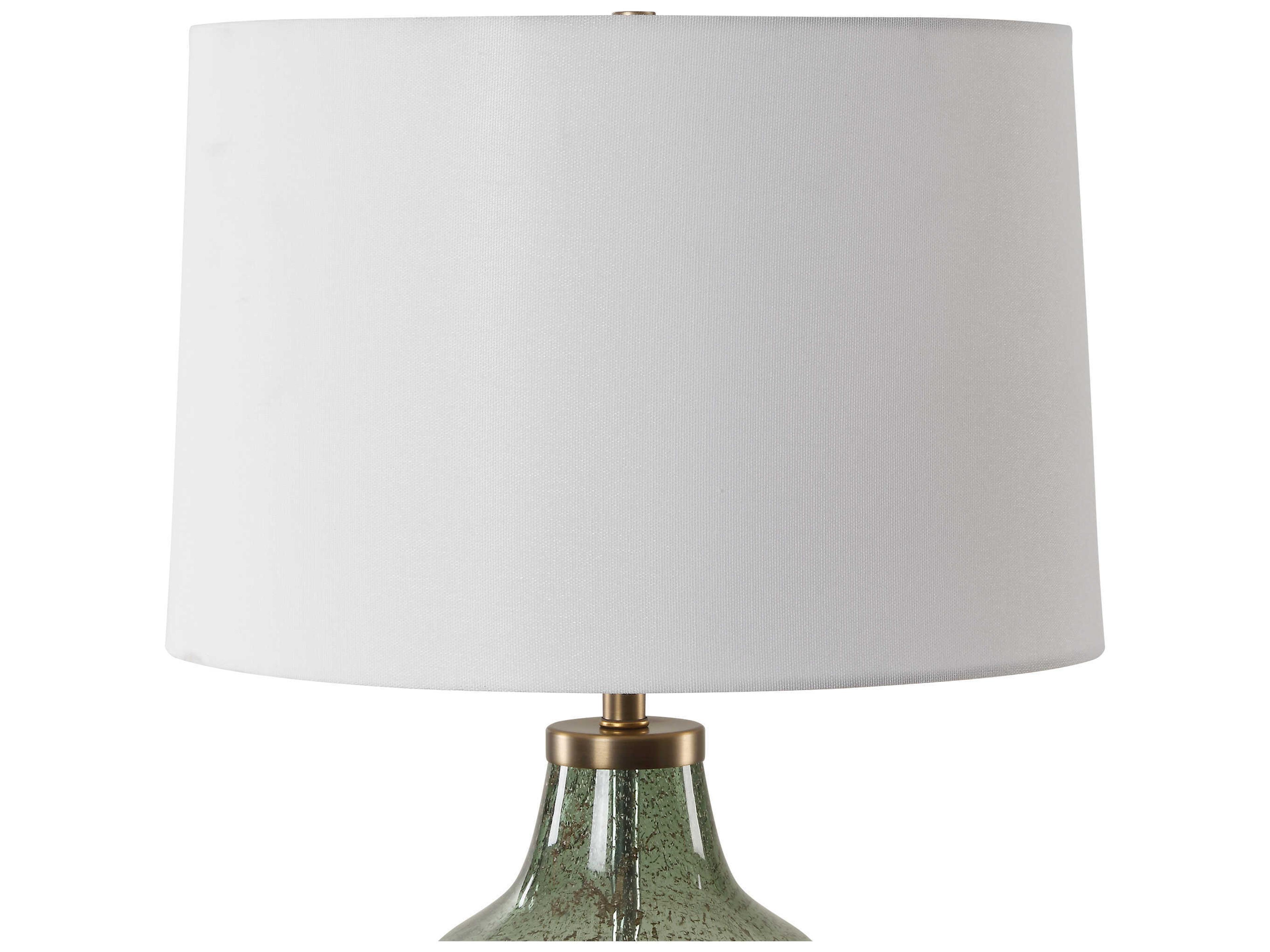 Uttermost Chianti Olive Green Round Hardback Buffet Lamp