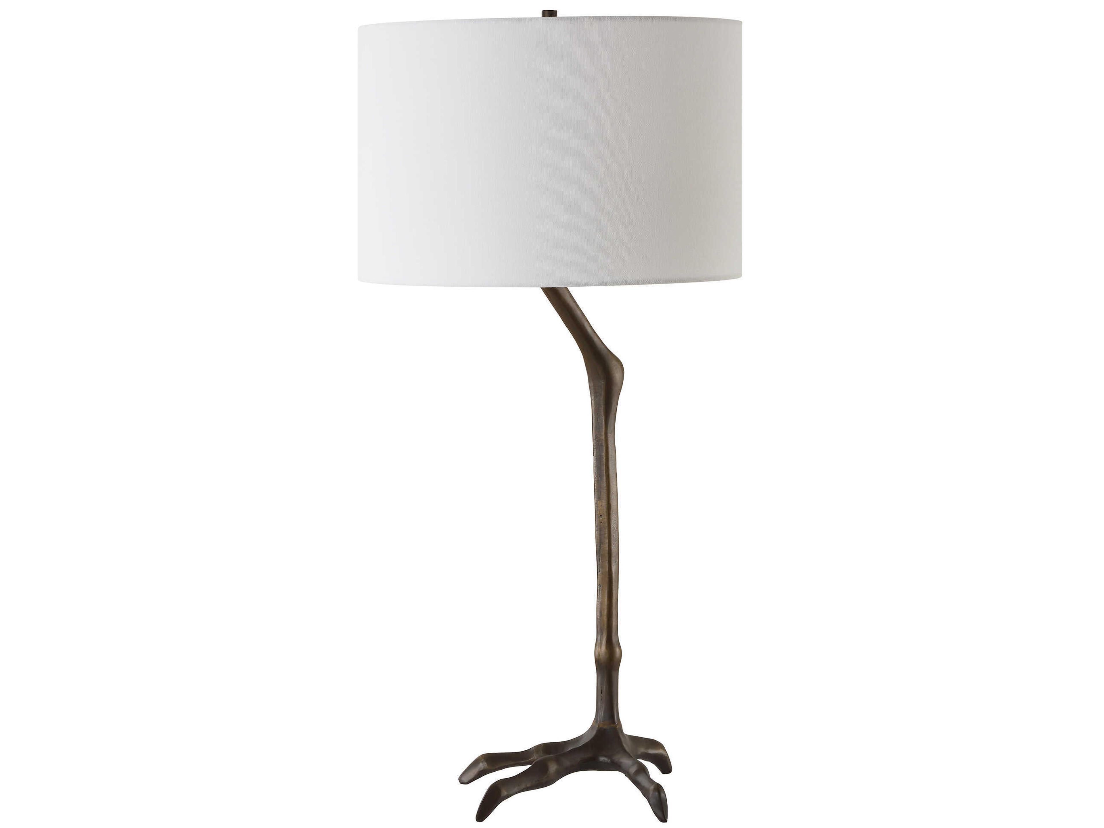 Uttermost Perch Antique Bronze Round Drum Hardback Buffet Lamp