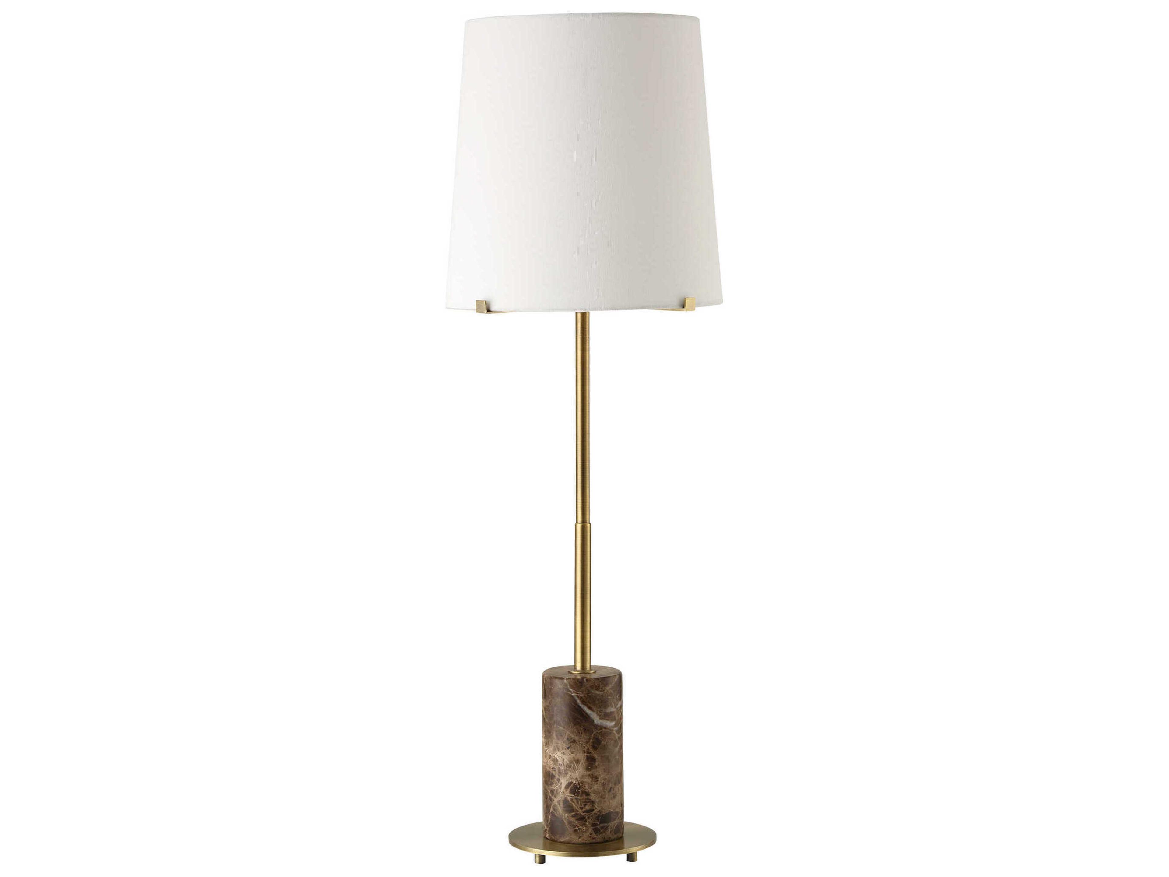 Uttermost Sepia Brown Round Hardback Rolled Edge Buffet Lamp