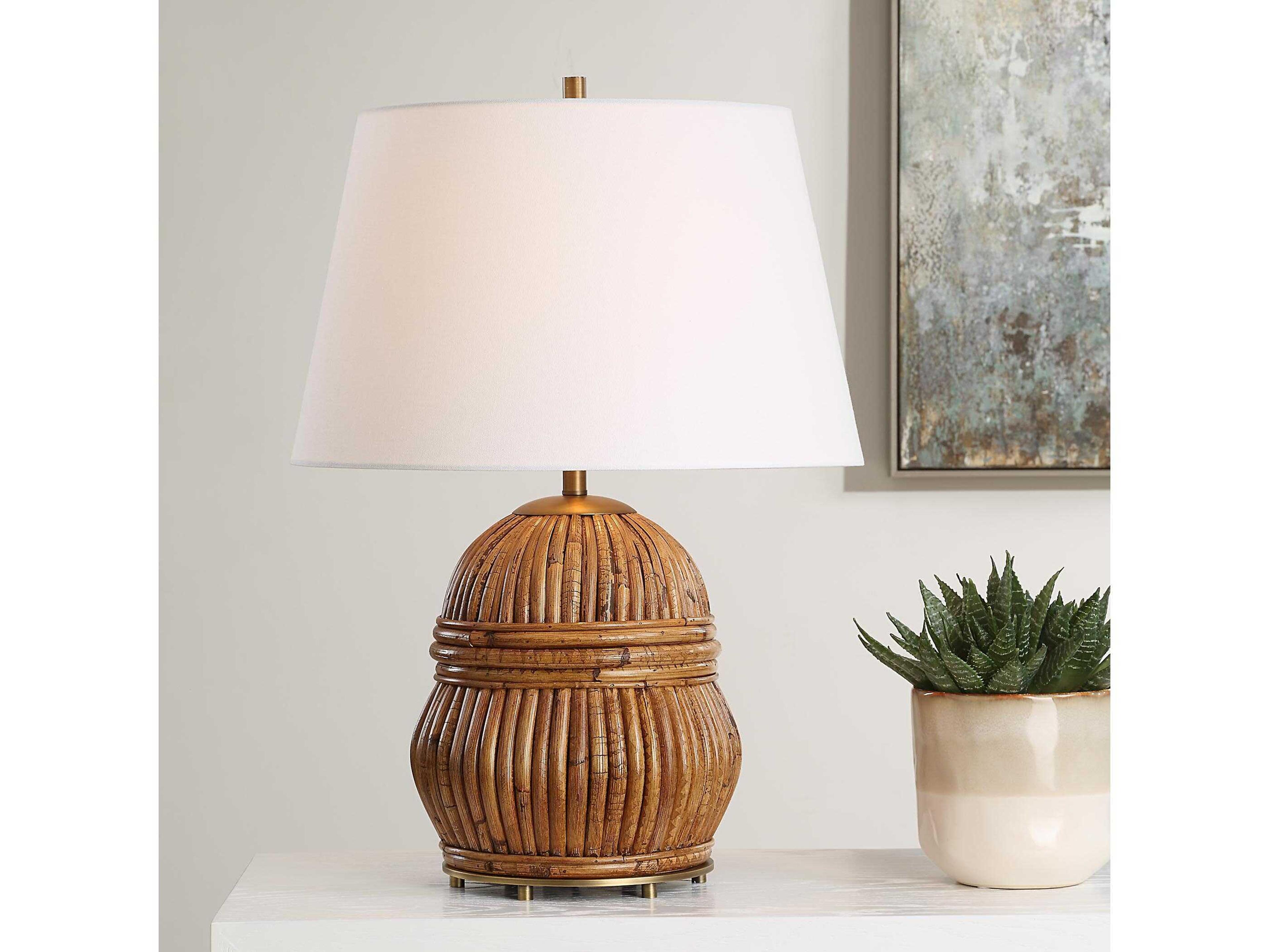 Uttermost Reed Warm Honey Stain Brown Buffet Lamp