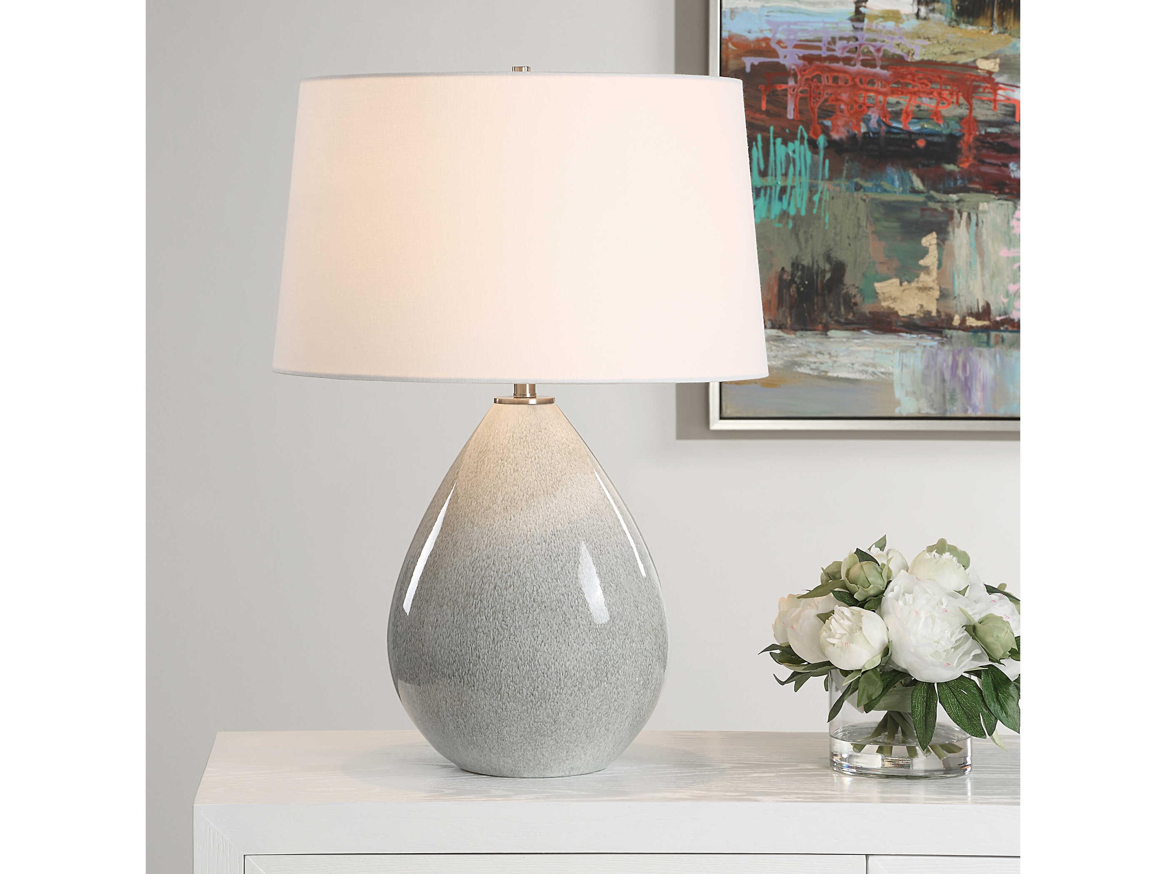 Uttermost Moray Mushroom Gray Table Lamp