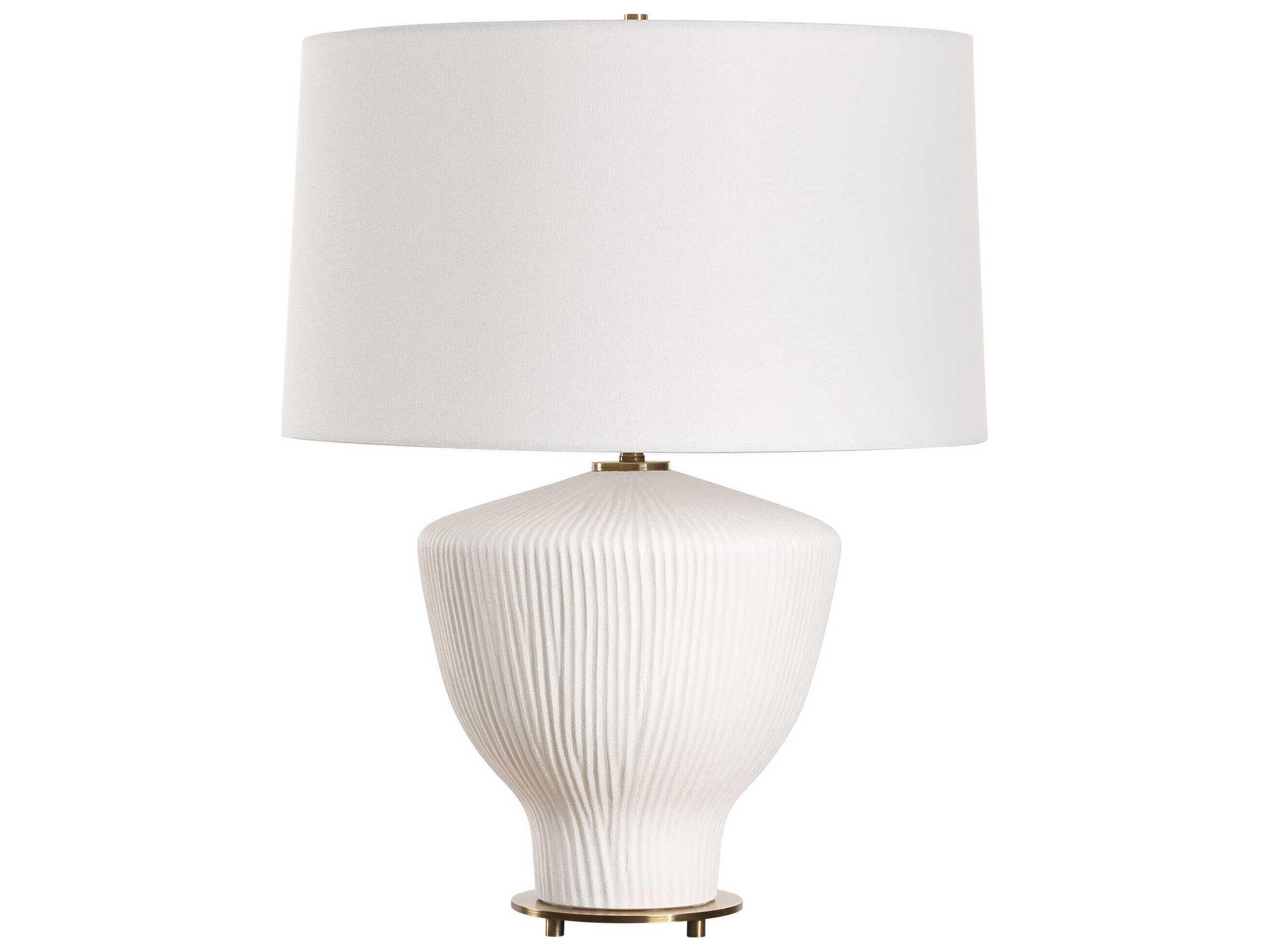 Maisie Satin White Table Lamp