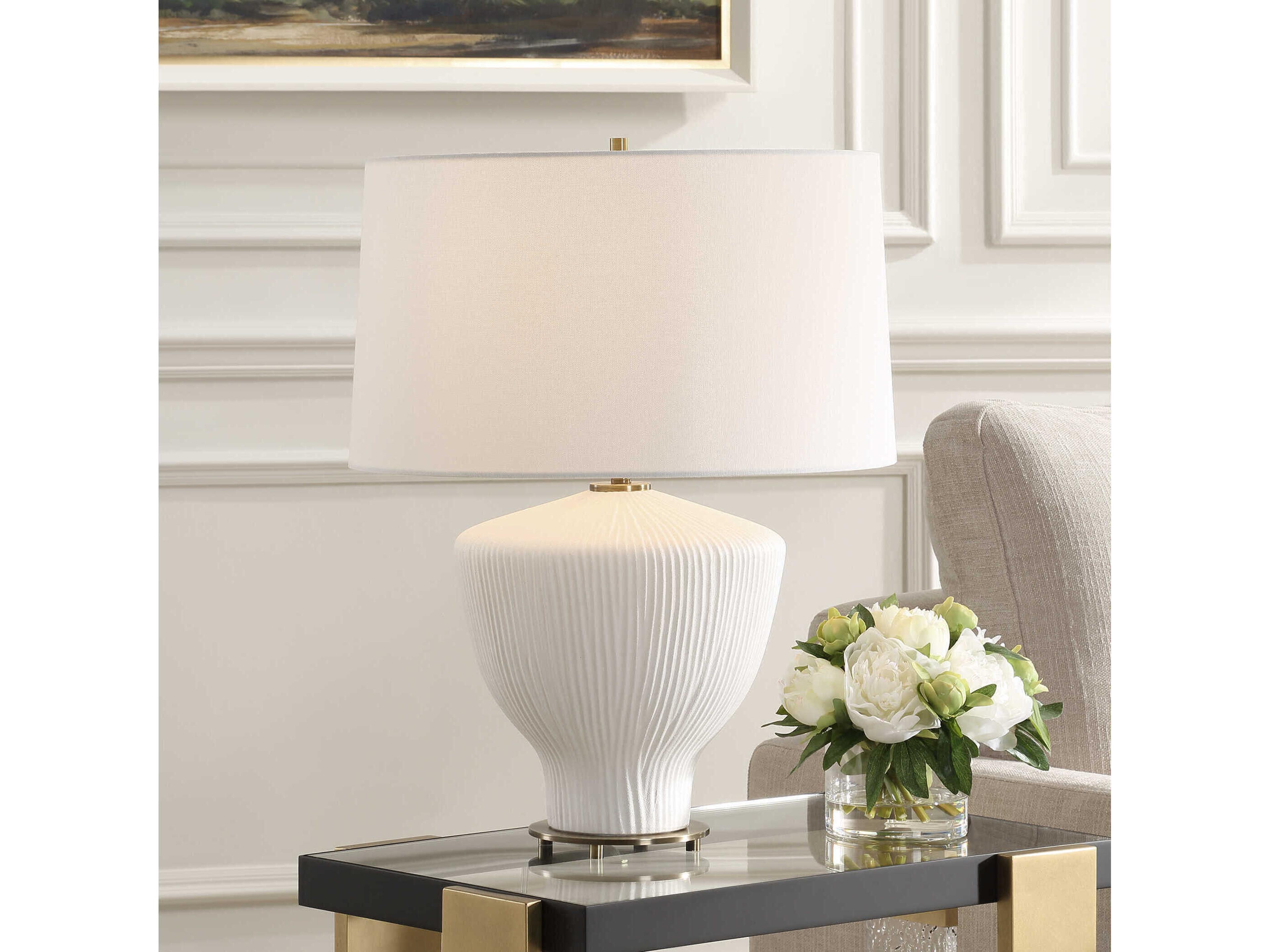 Uttermost Maisie Satin White Table Lamp