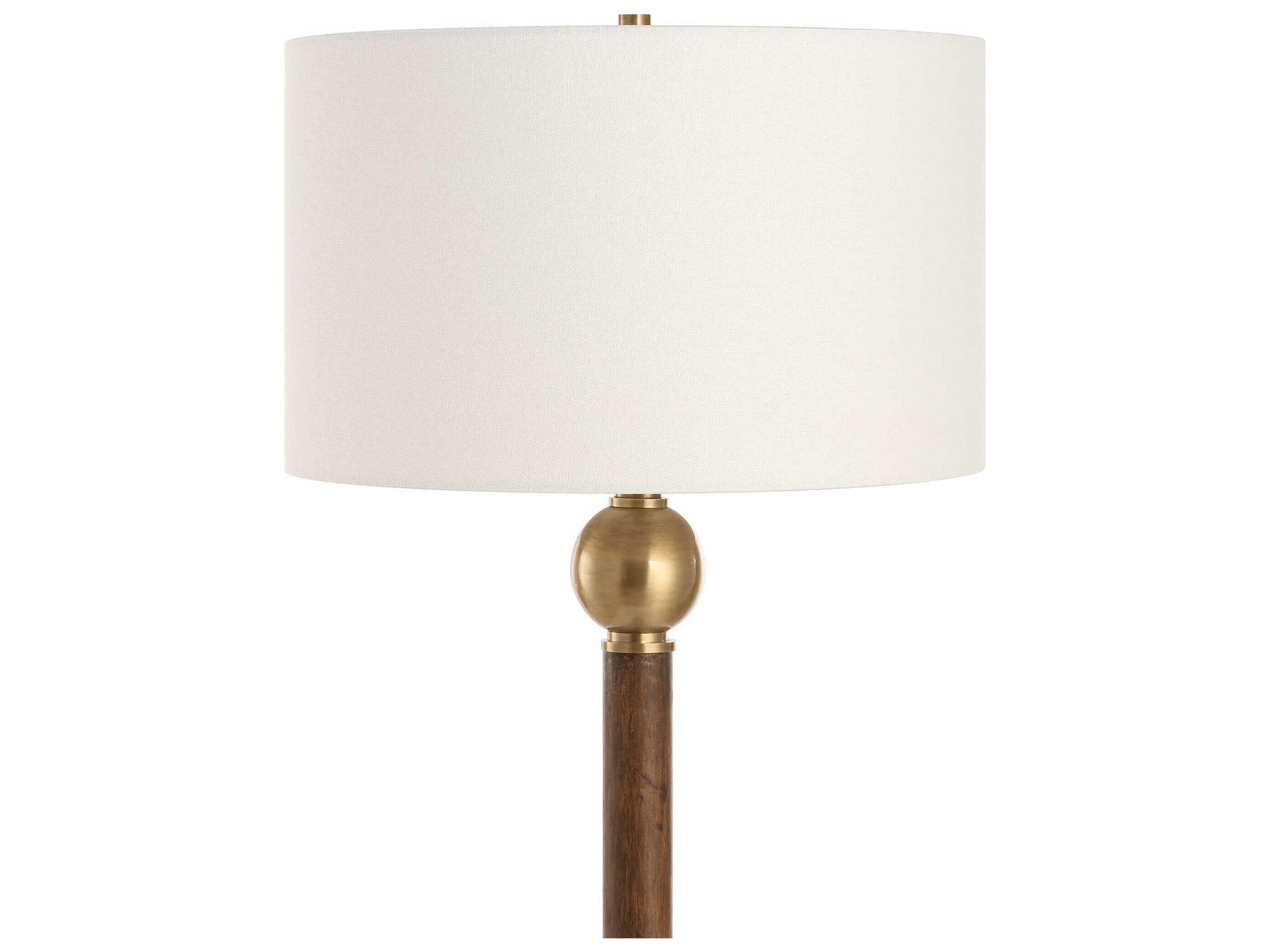 Uttermost Keros Dark Oak Brown Floor Lamp