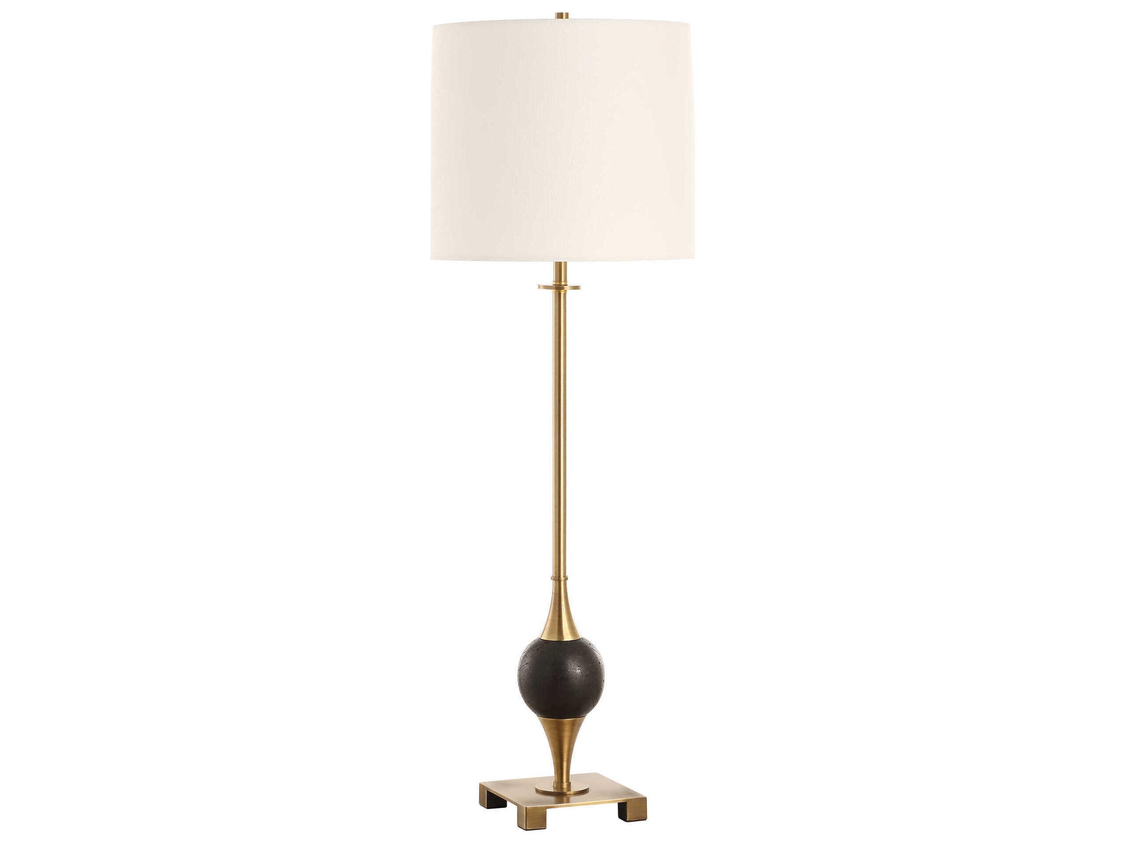 Dempsey Plated Brass Buffet Lamp