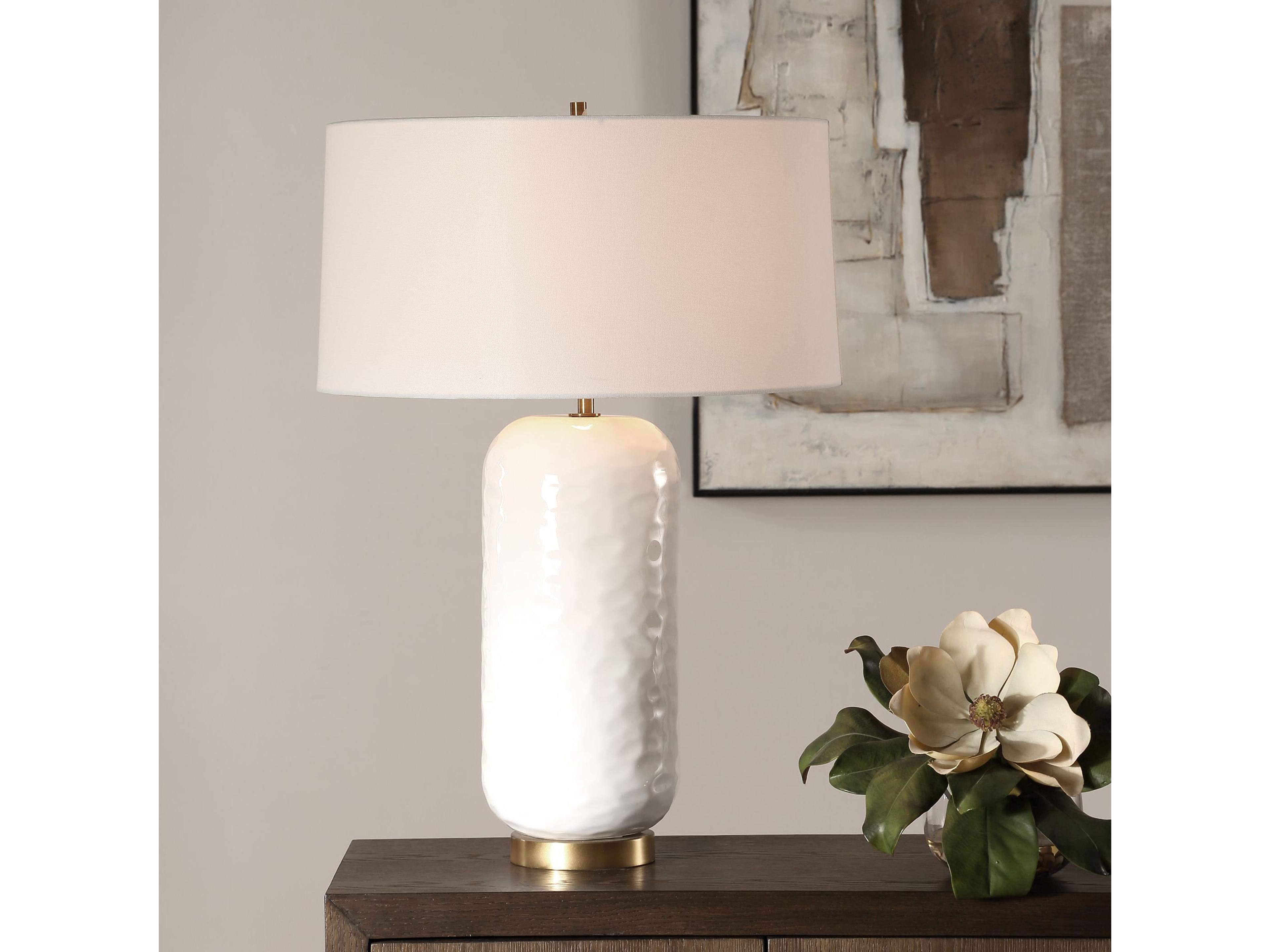 Uttermost Iona White Buffet Lamp