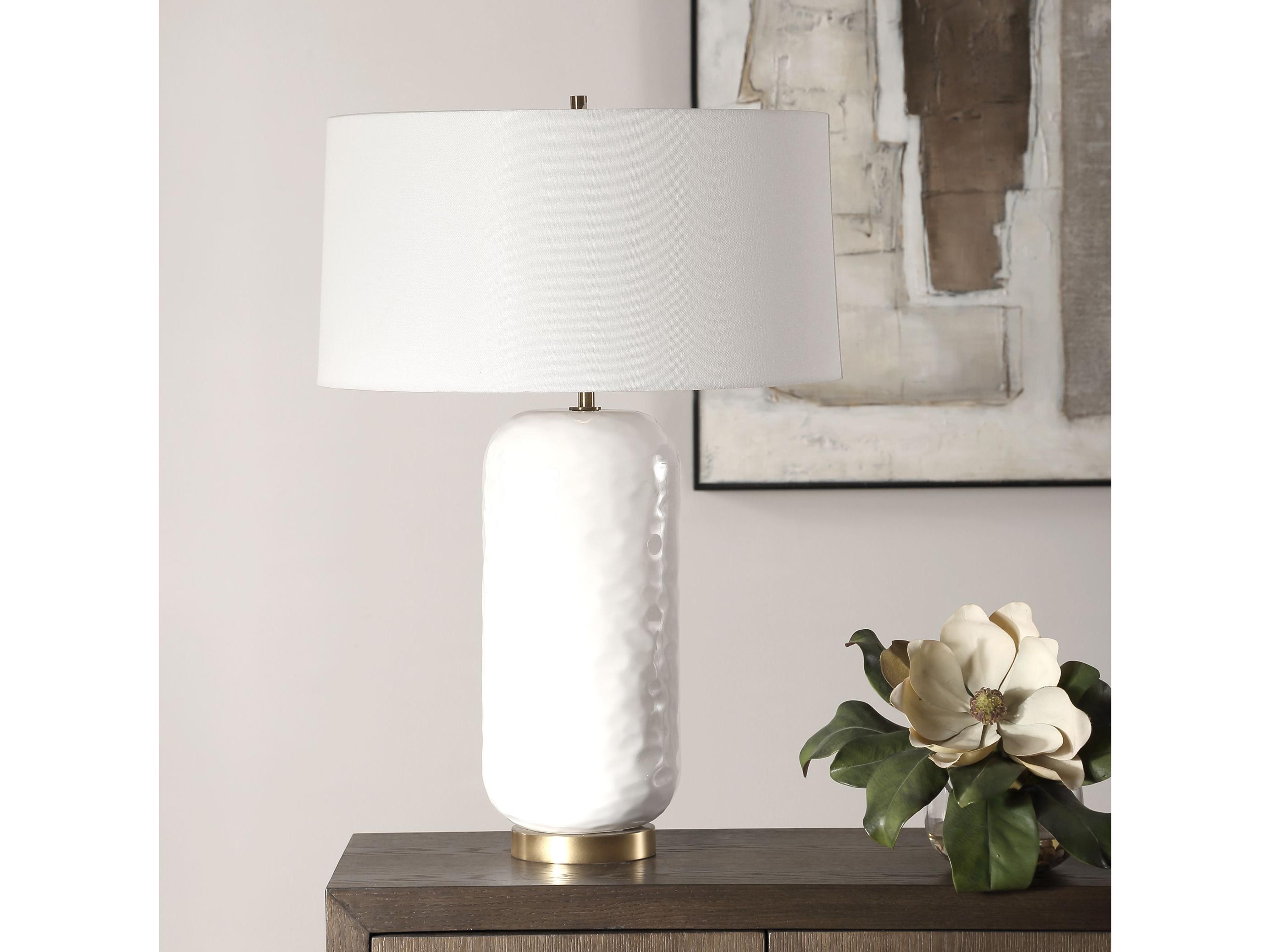 Uttermost Iona White Buffet Lamp