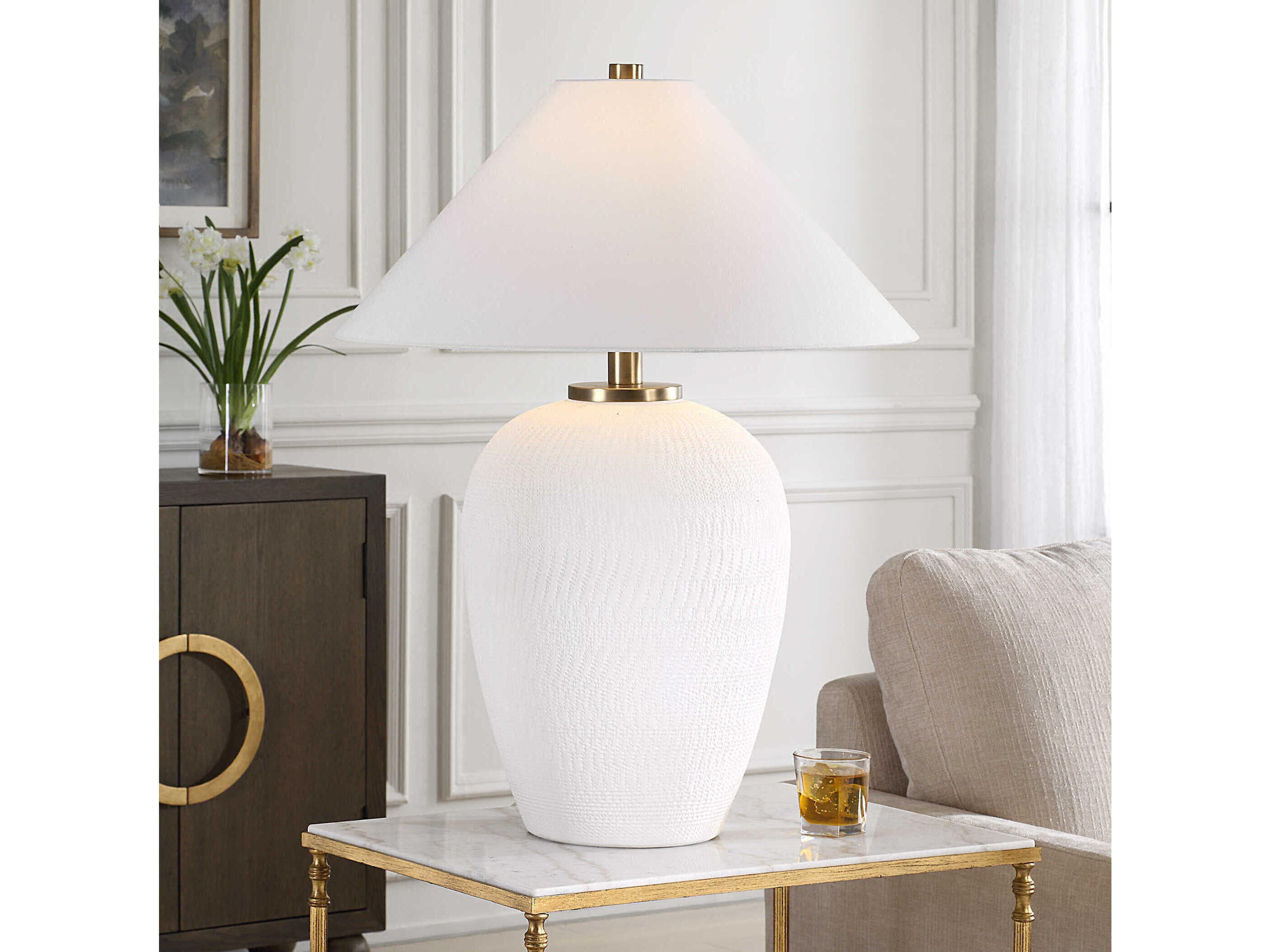 Uttermost Merriton Matte White Buffet Lamp