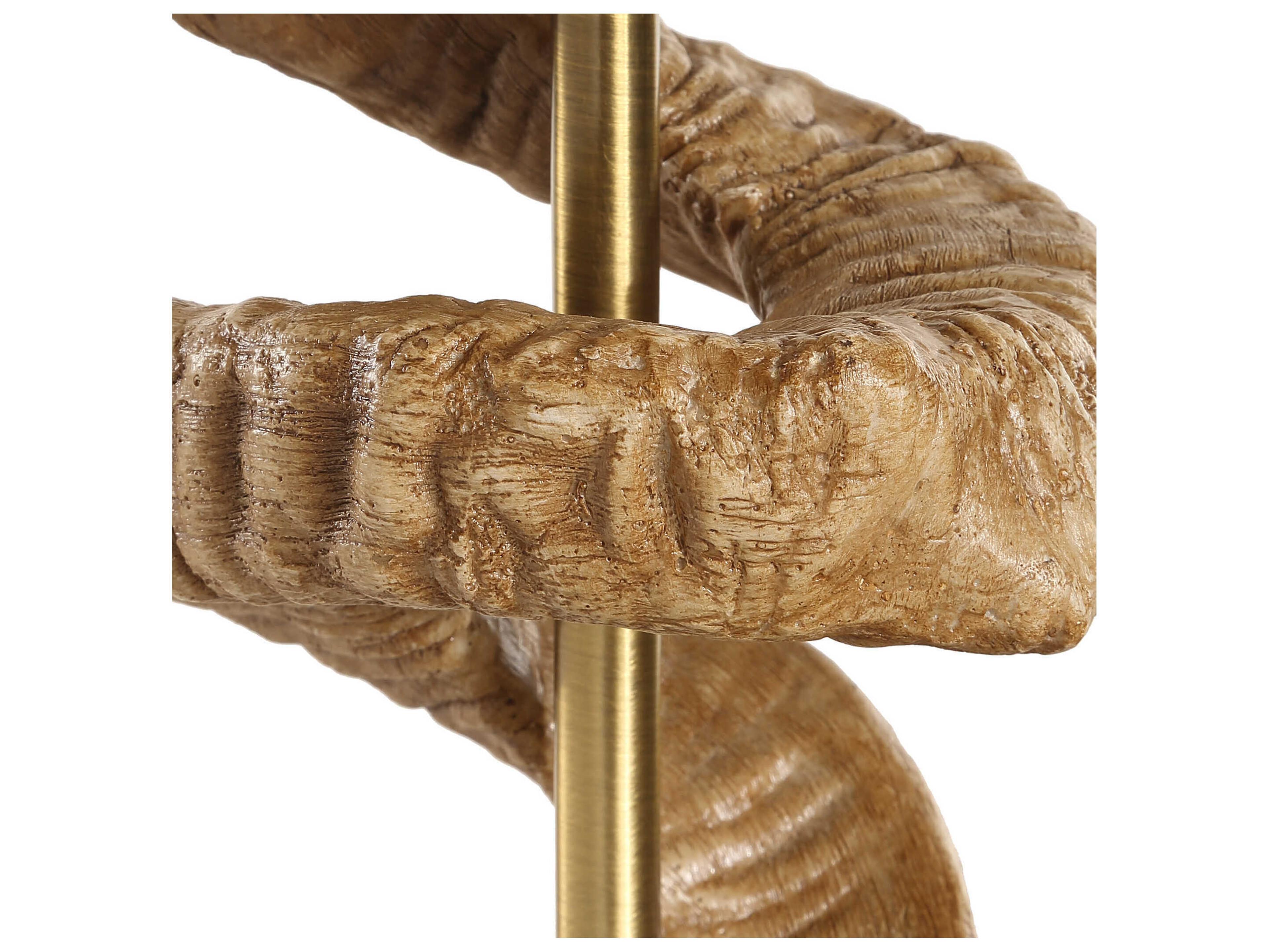 Uttermost Rams Plated Antique Brass Buffet Lamp
