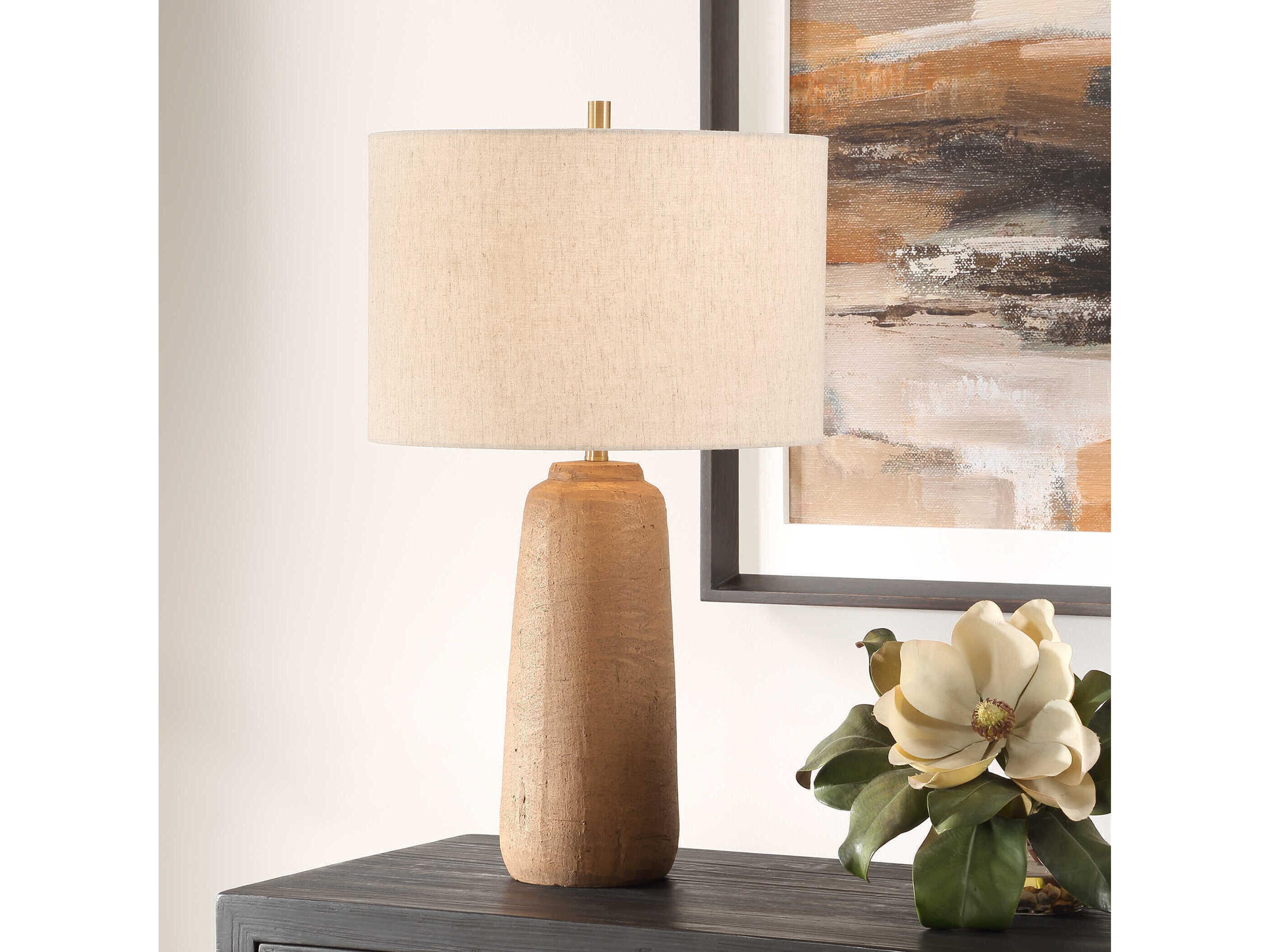 Uttermost Ayda Warm Terracotta Brown Buffet Lamp