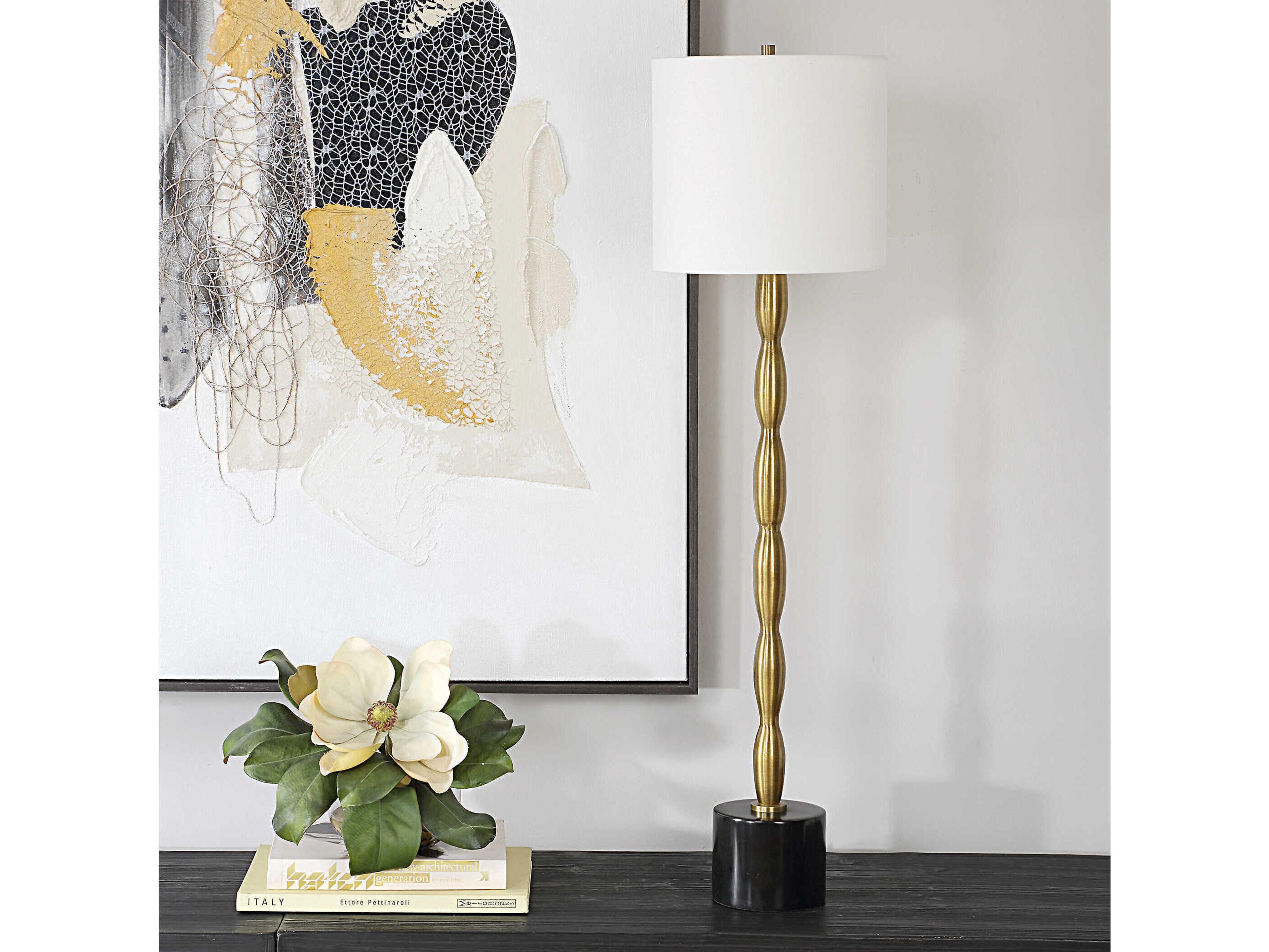 Uttermost Ezra Plated Antique Brass Buffet Lamp