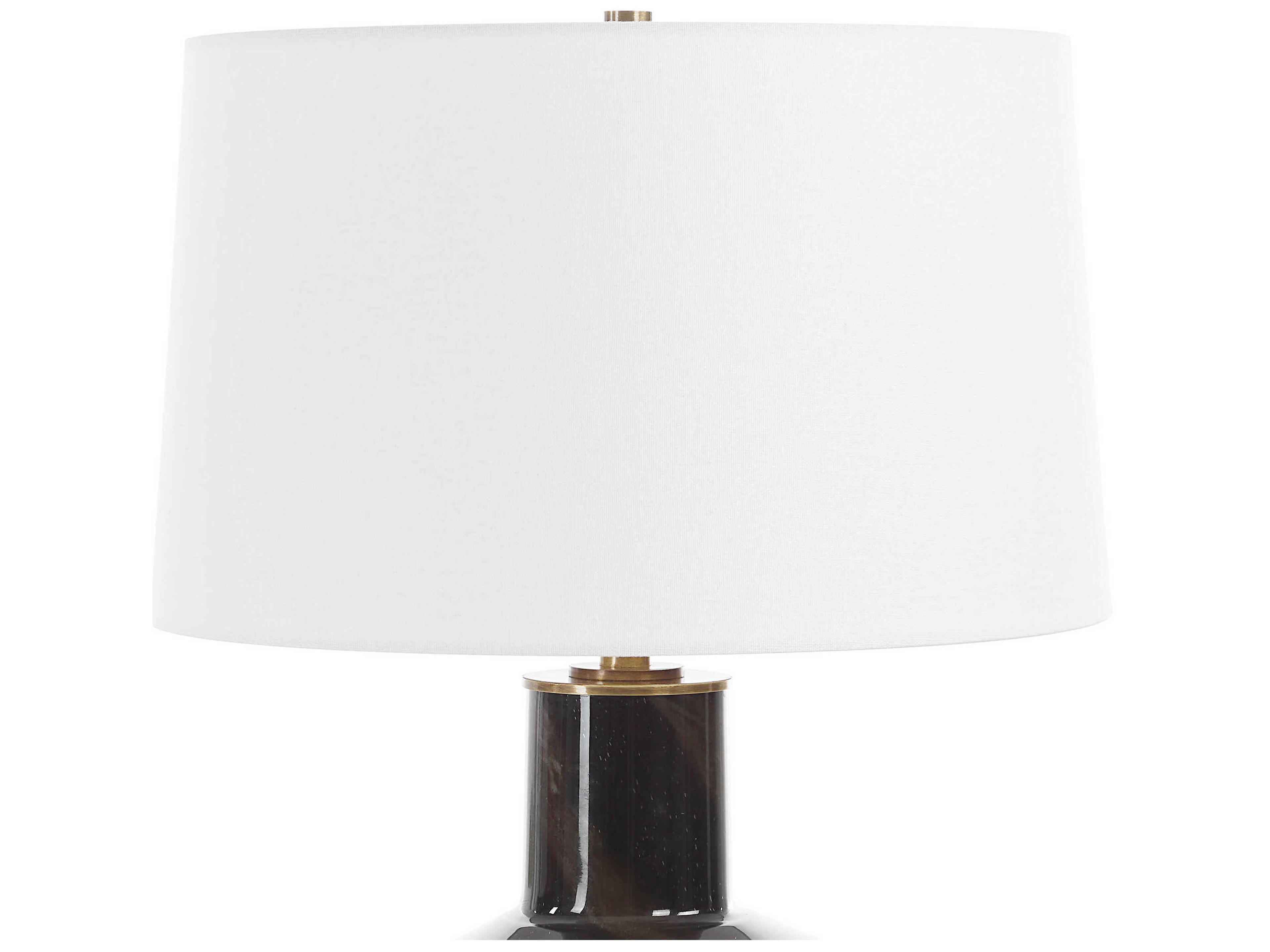 Uttermost Buchanan Smokey Charcoal Brown Table Lamp