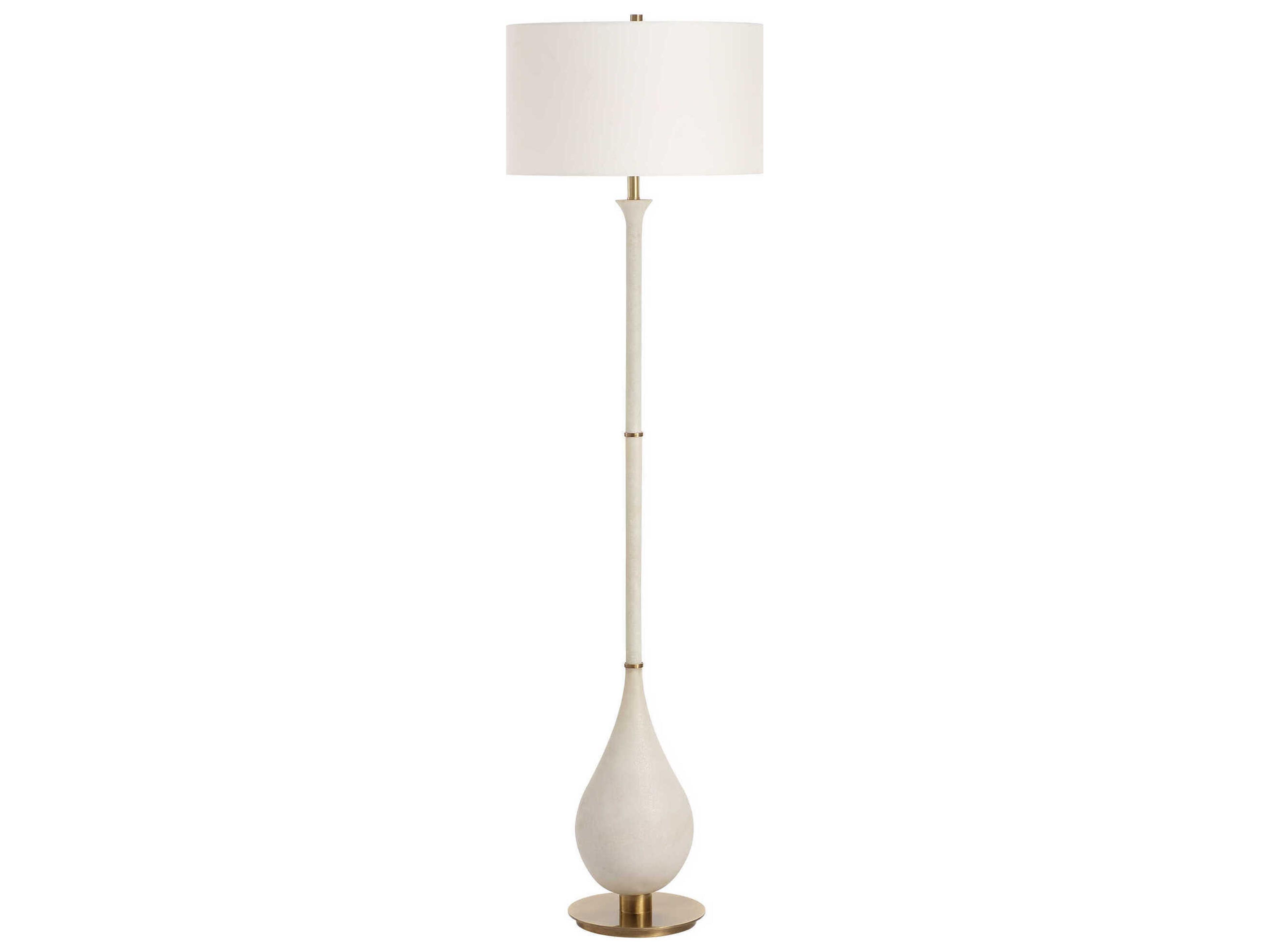 Dewdrop Ivory White Floor Lamp