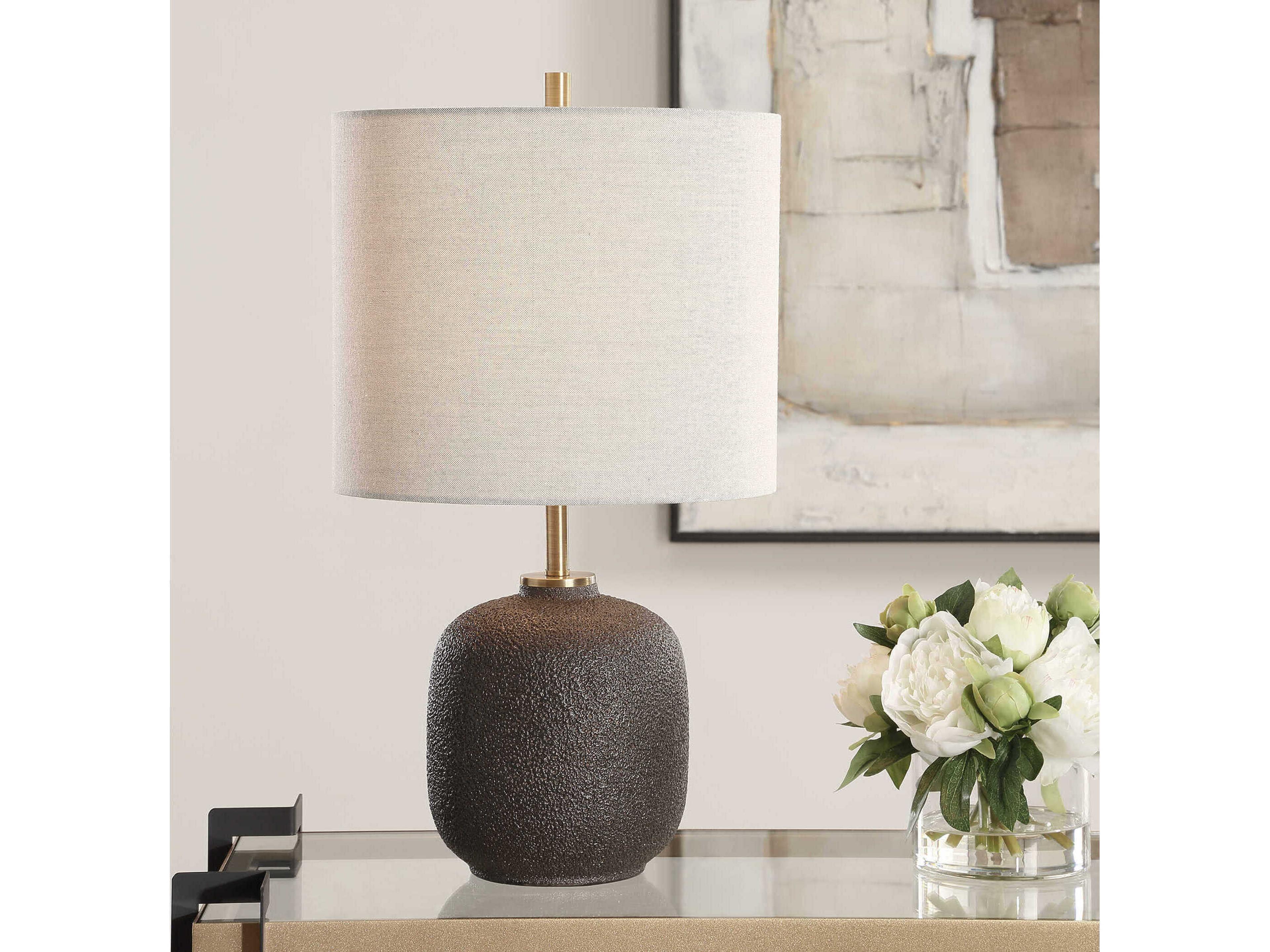 Uttermost Blacktop Warm Black Table Lamp