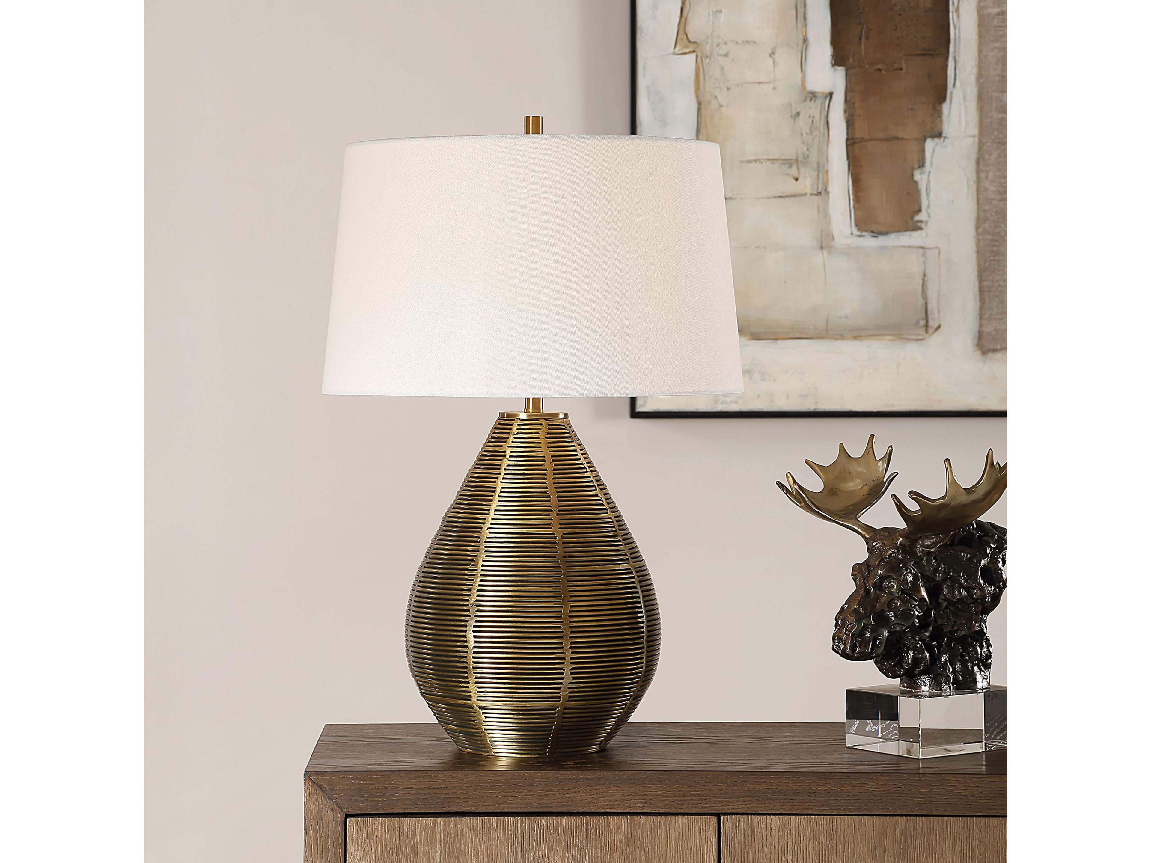 Uttermost Knowles Brushed Brass Buffet Lamp