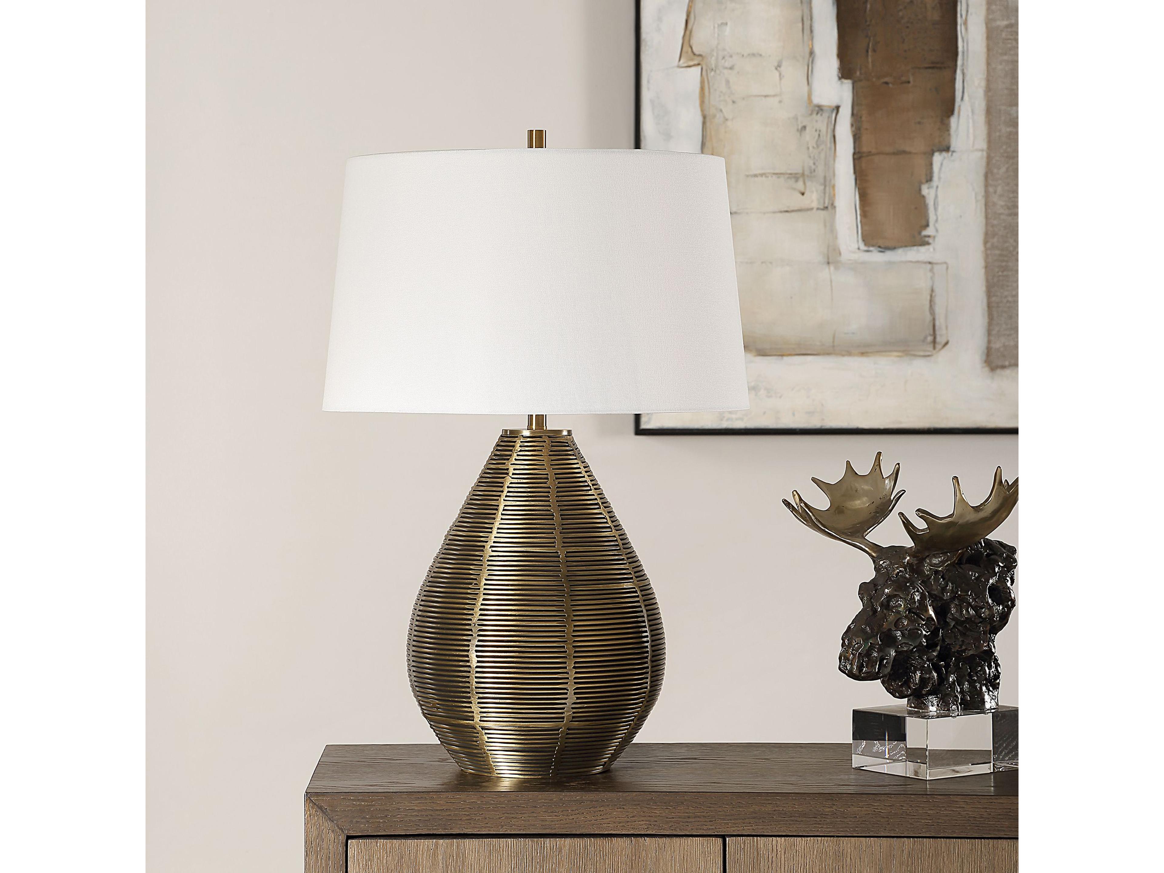 Uttermost Knowles Brushed Brass Buffet Lamp
