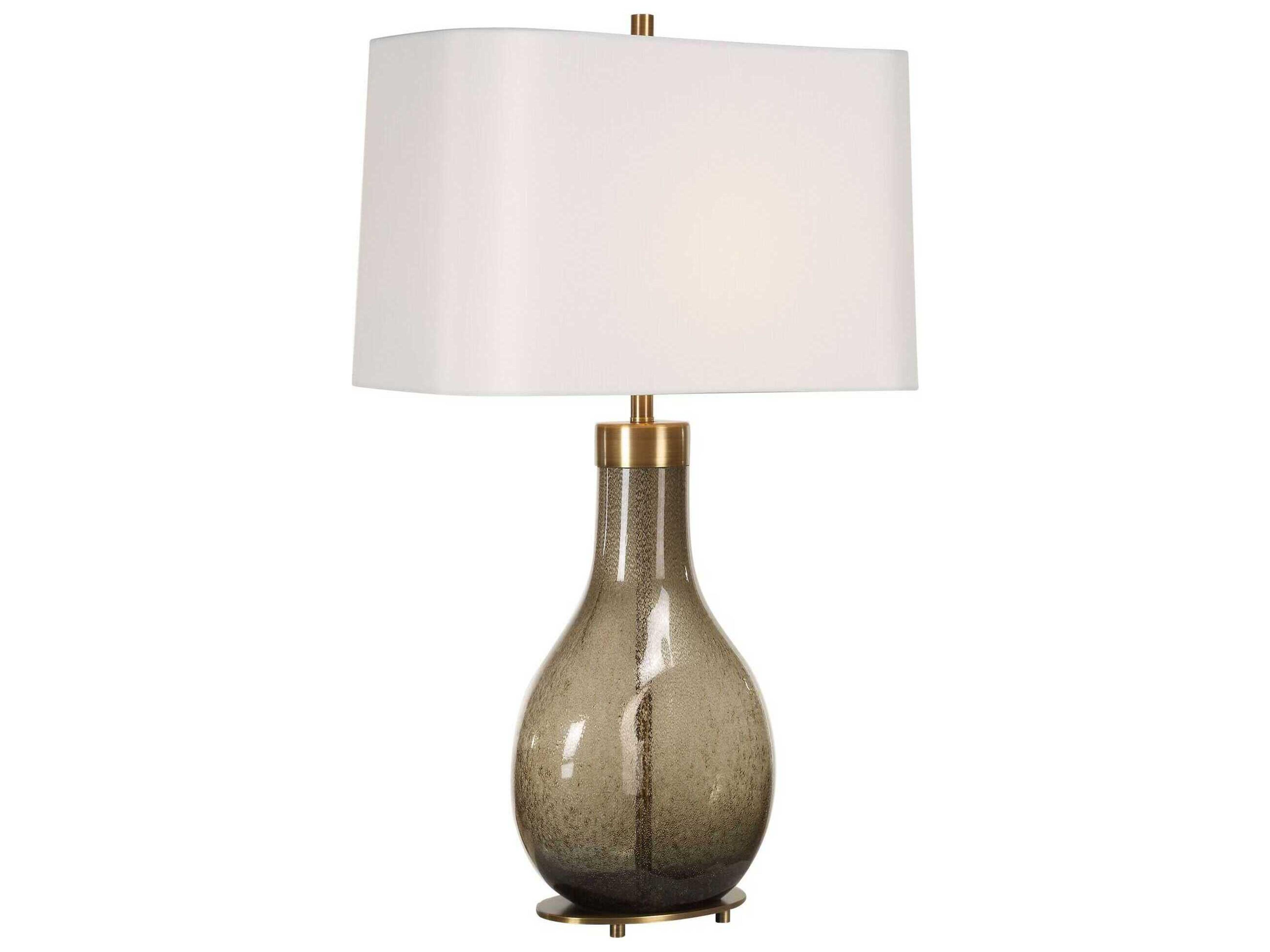 Uttermost Shyla Dark Moss Oval Hardback Green Buffet Lamp