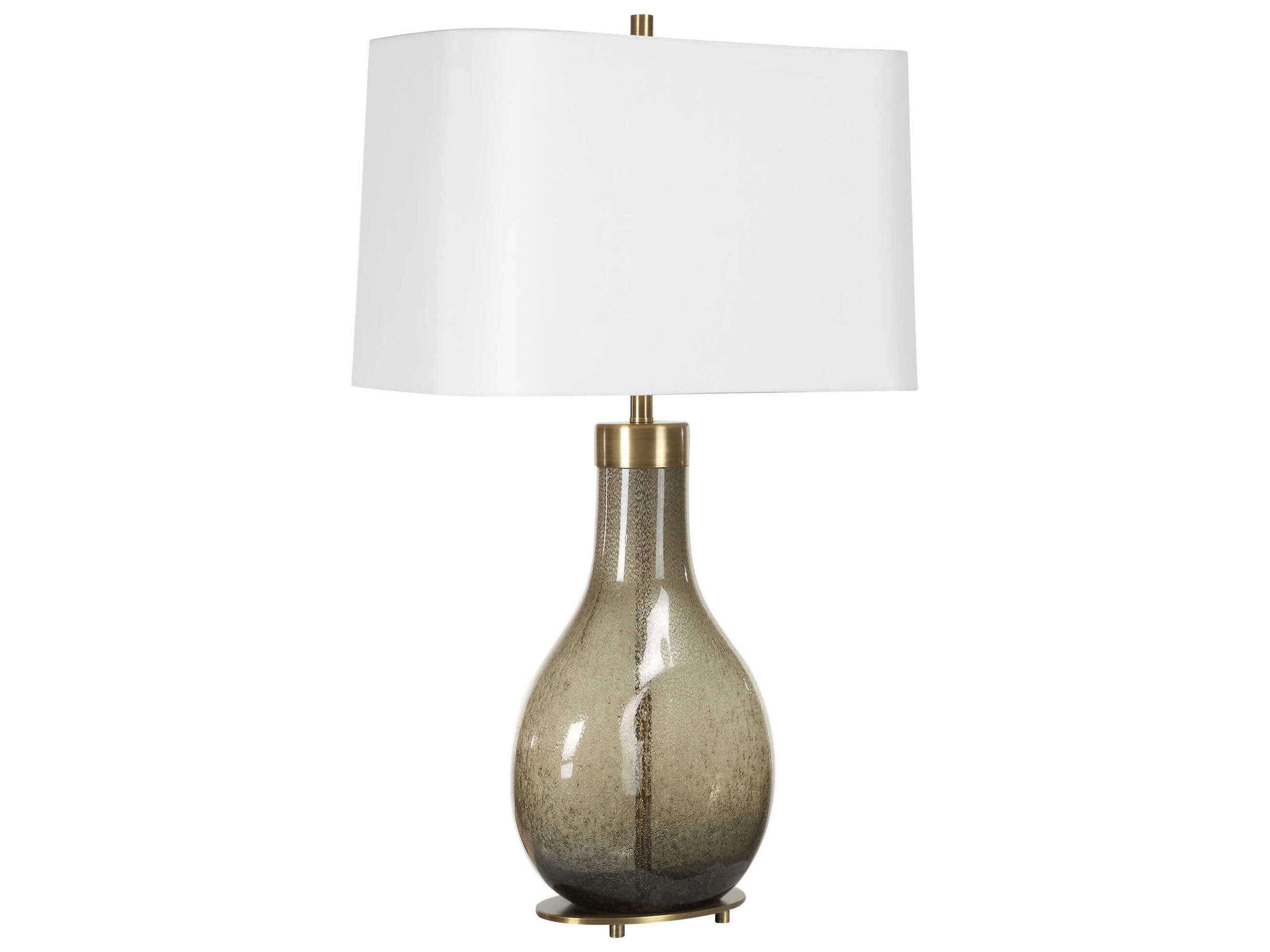 Uttermost Shyla Dark Moss Oval Hardback Green Buffet Lamp