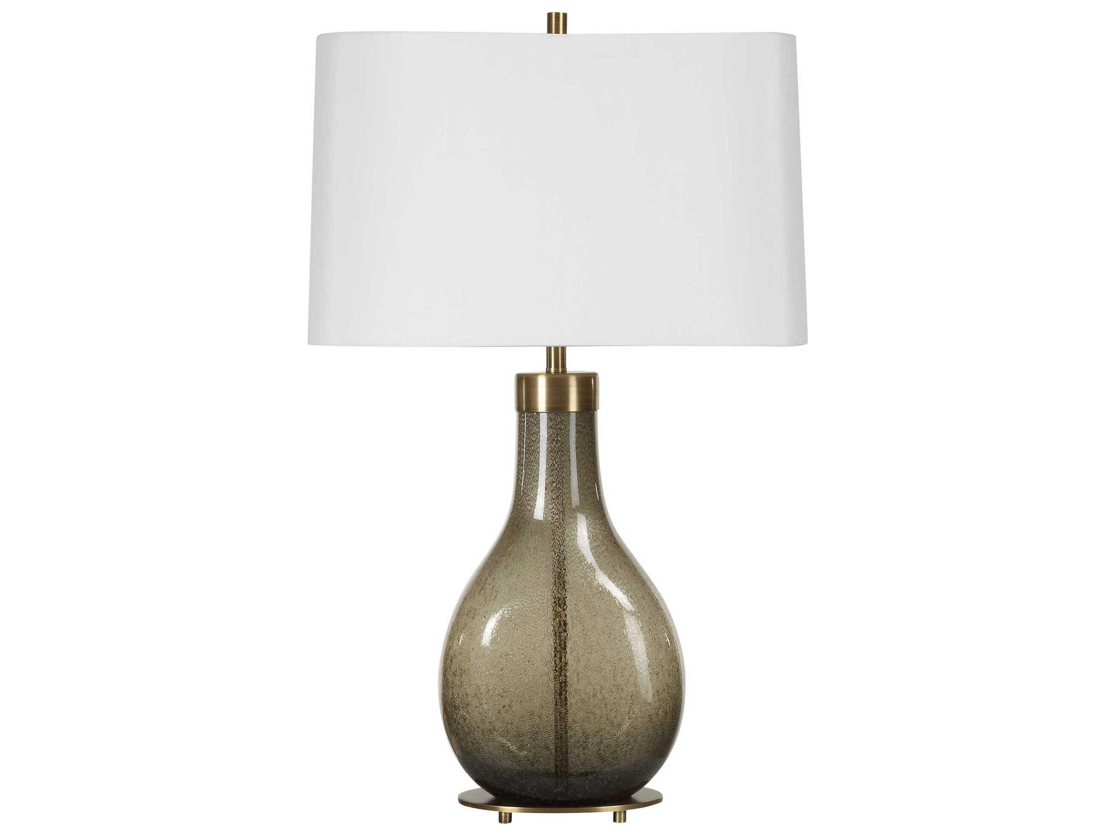 Uttermost Shyla Dark Moss Oval Hardback Green Buffet Lamp