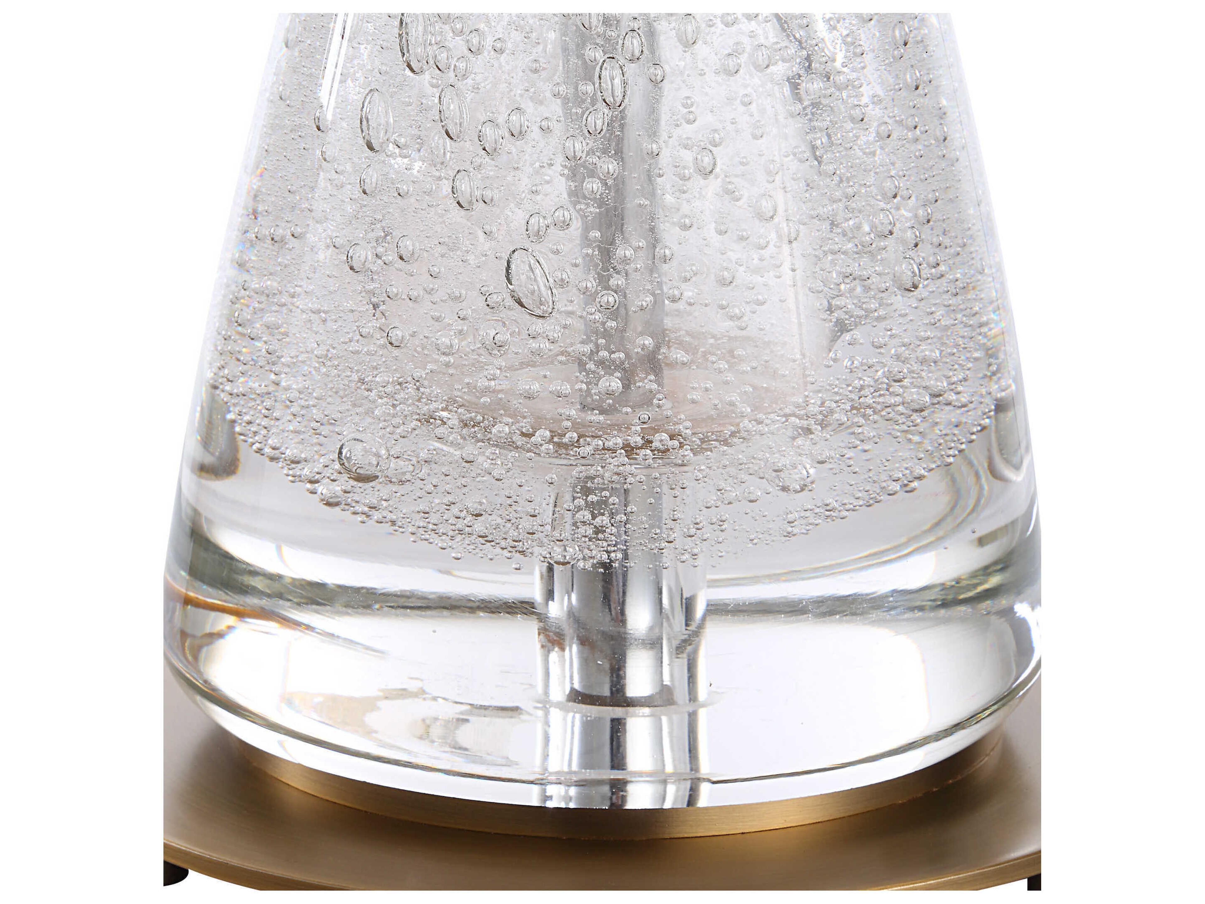 Uttermost Alistair Clear Brass Buffet Lamp