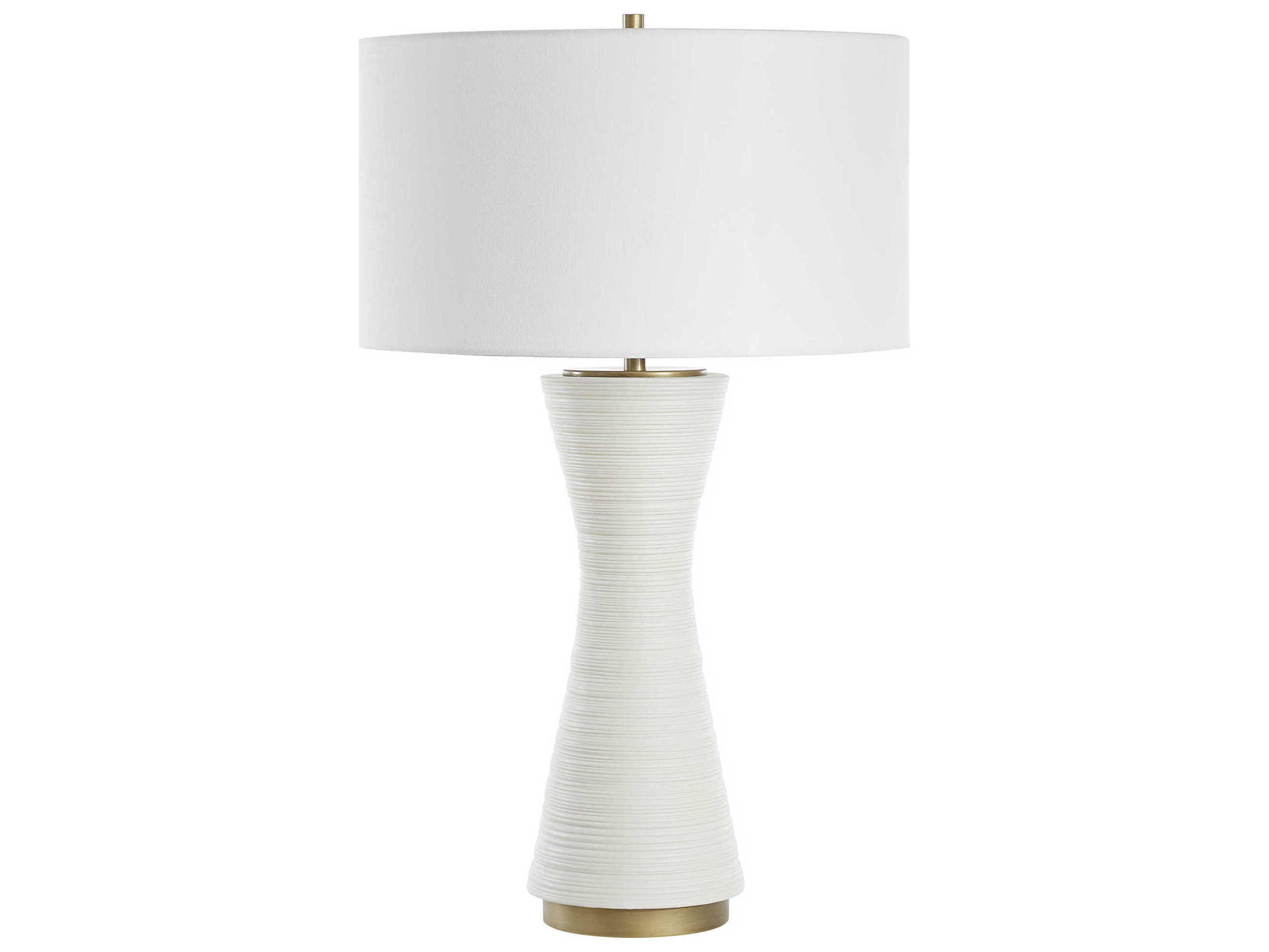 Uttermost Ridgeline Matte White Buffet Lamp