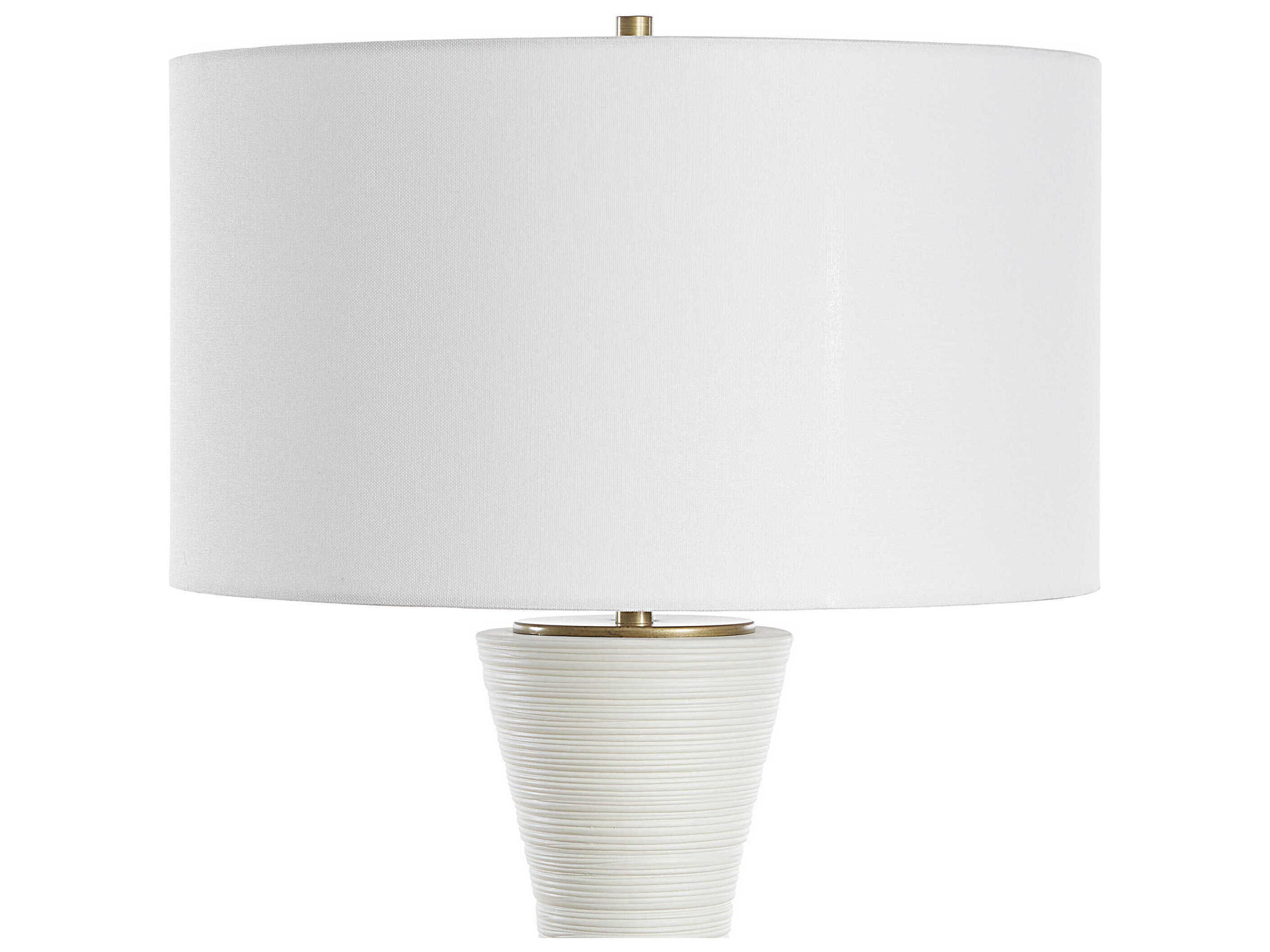 Uttermost Ridgeline Matte White Buffet Lamp