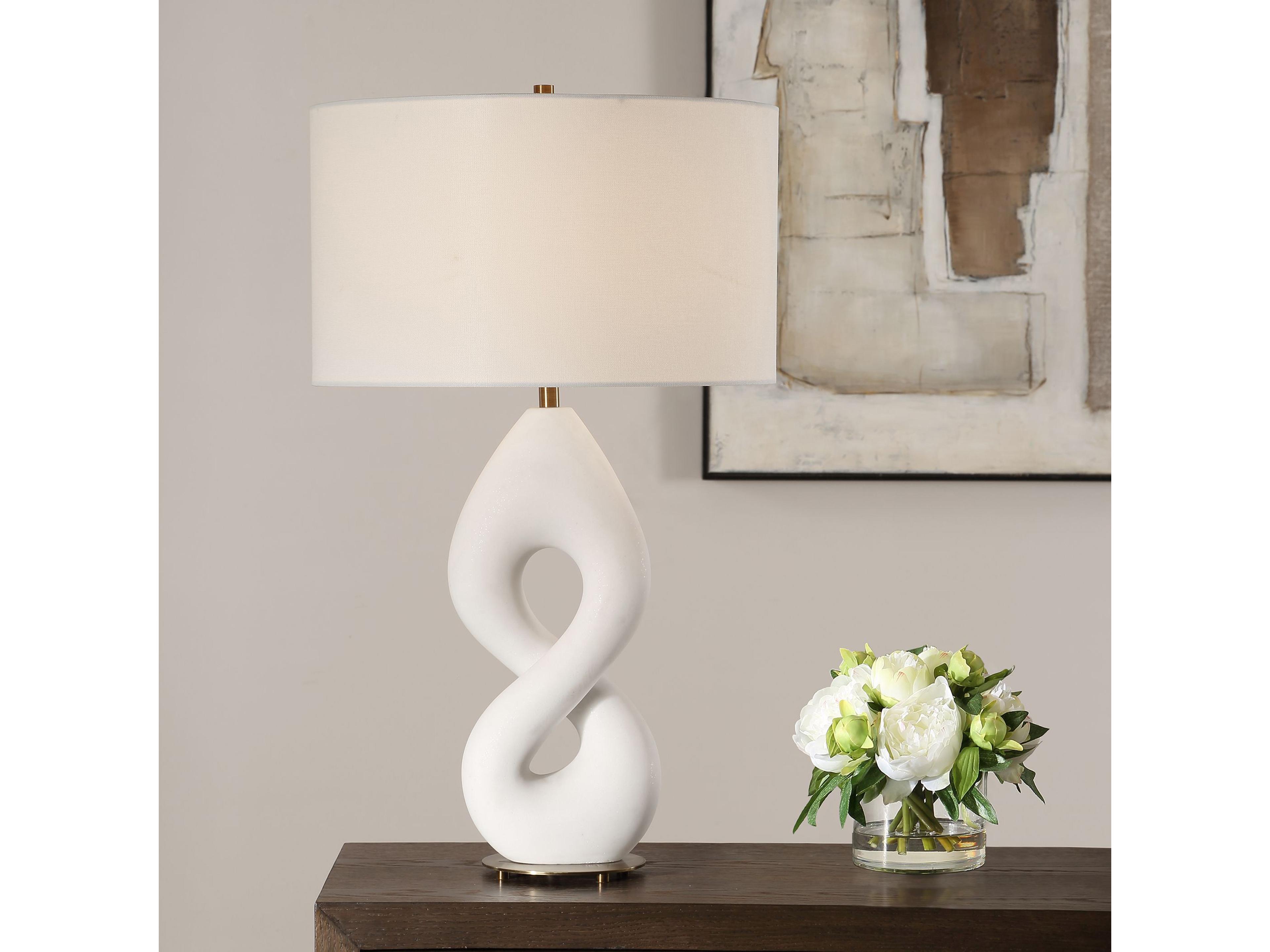 Uttermost Meridian Ivory White Buffet Lamp