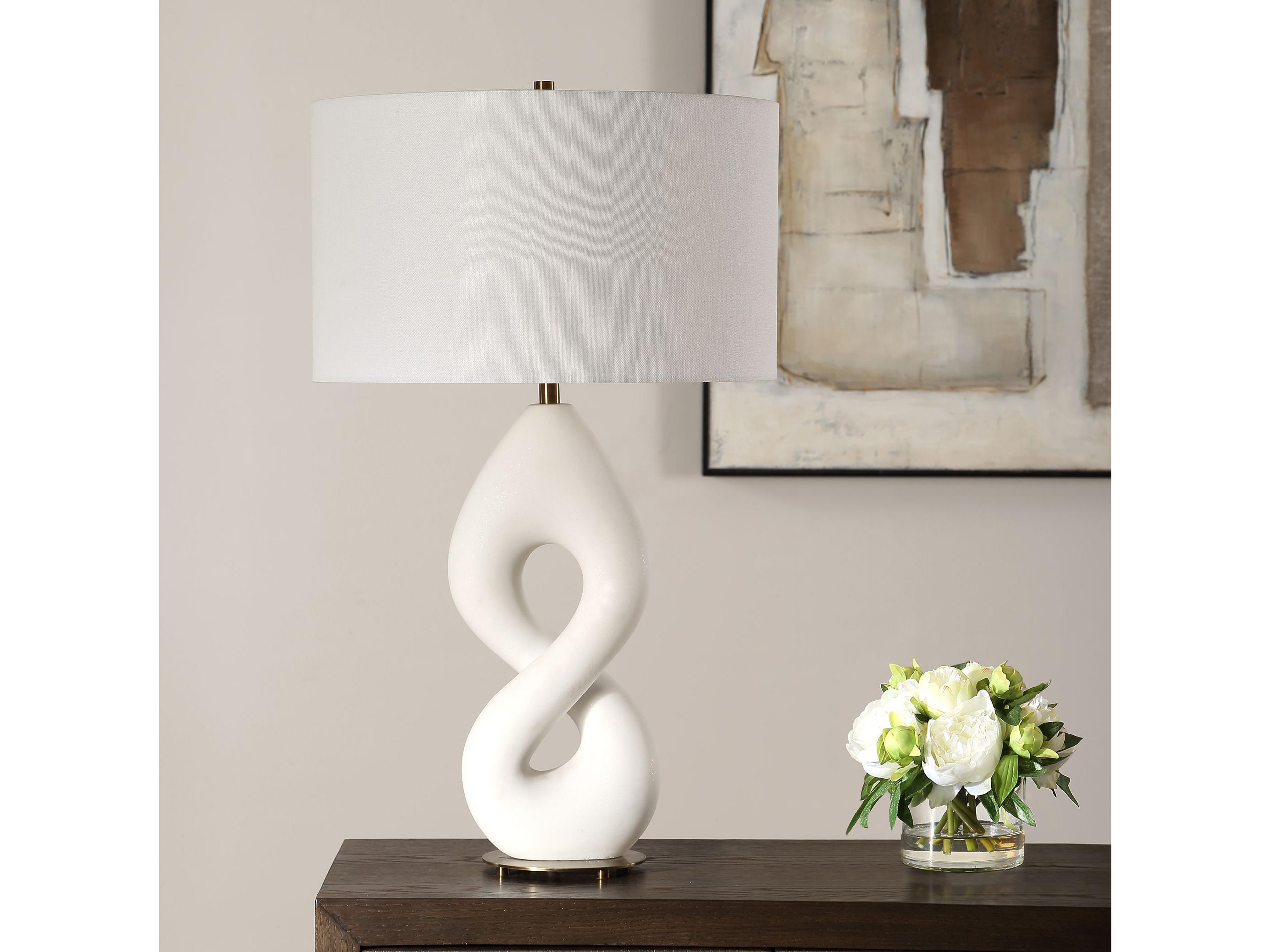 Uttermost Meridian Ivory White Buffet Lamp
