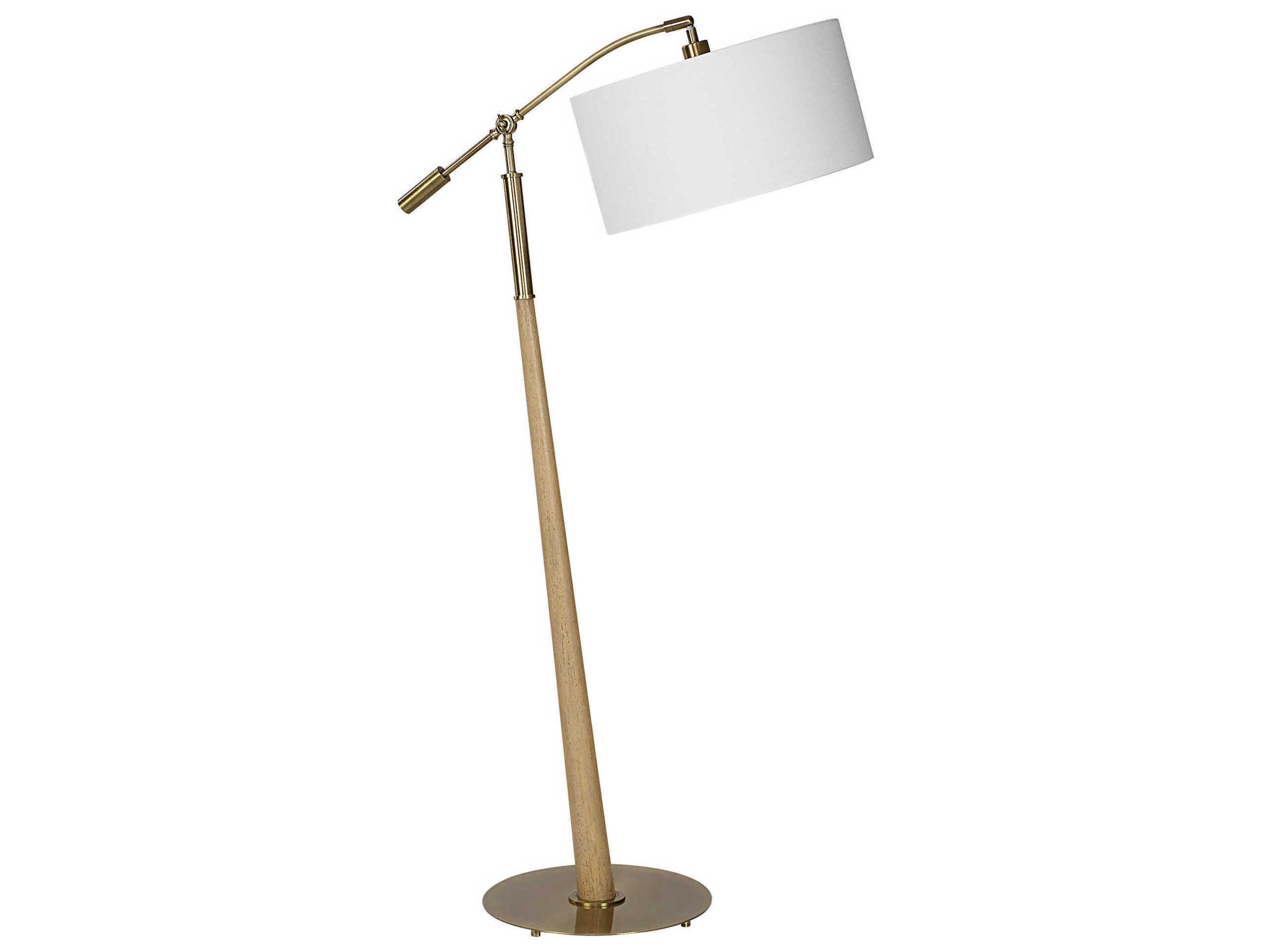 Kennett Antique Brass Floor Lamp