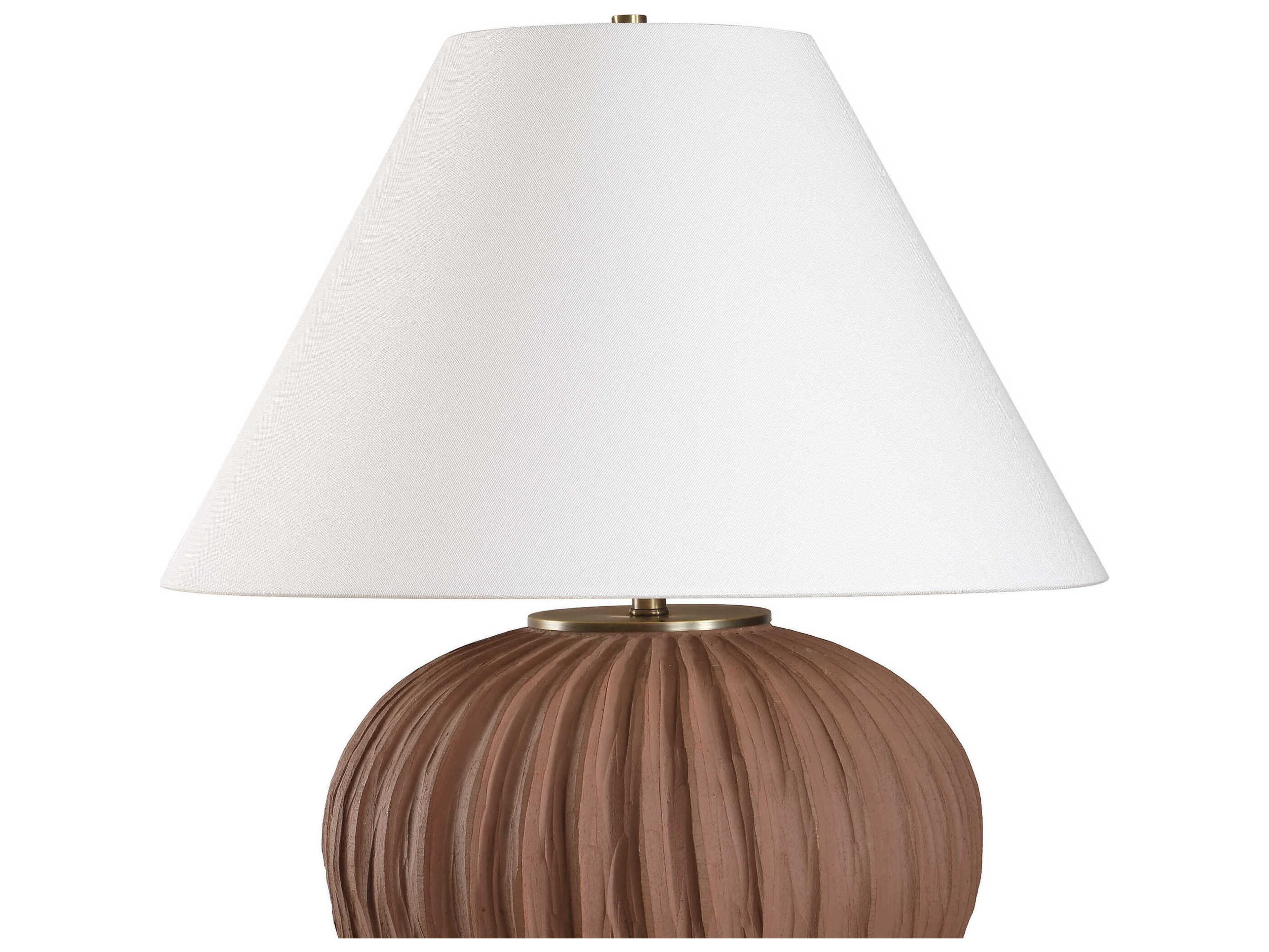 Uttermost Keoghan Dark Terracotta Brown Table Lamp