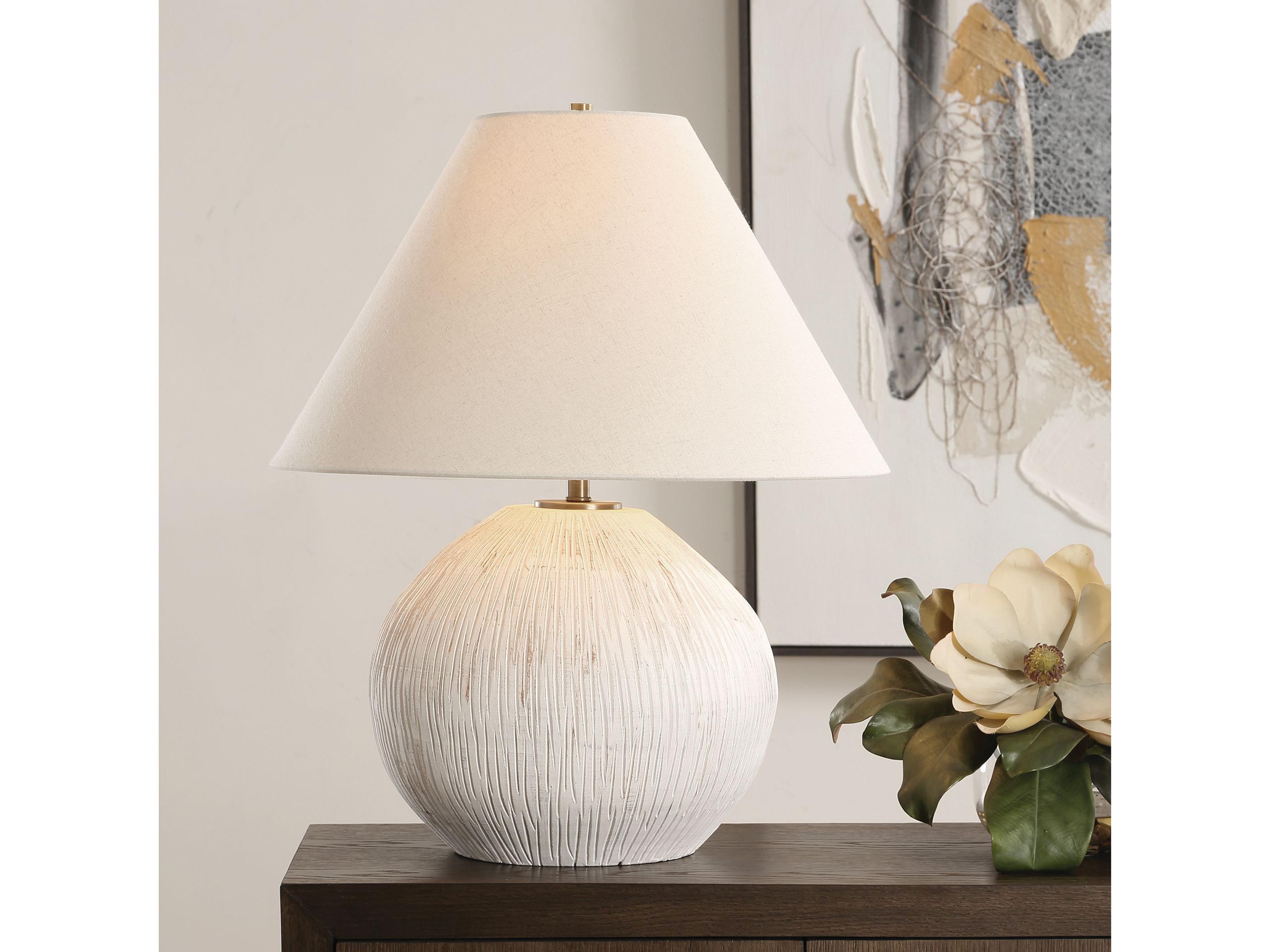 Uttermost Meryl Aged White Buffet Lamp