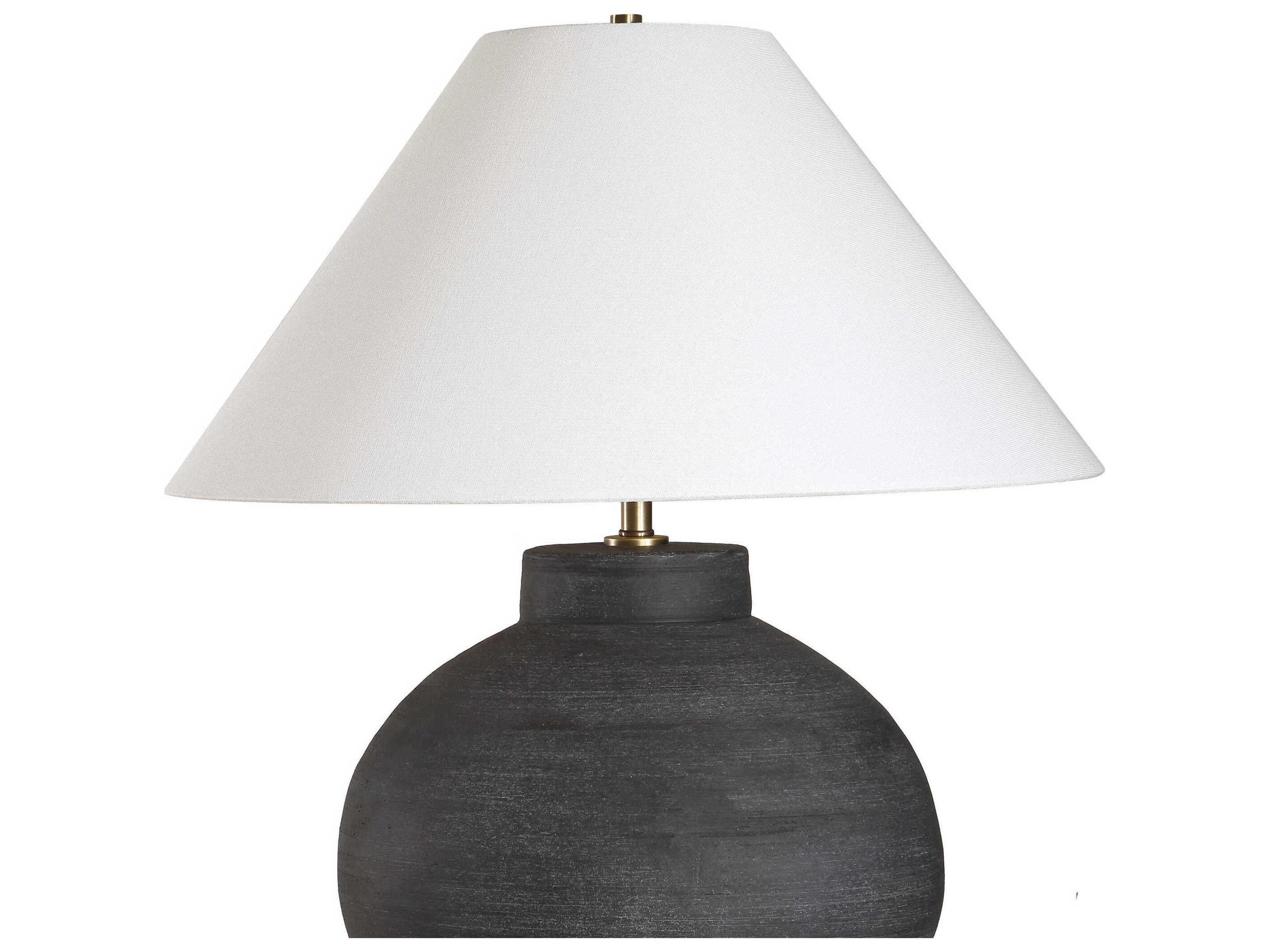 Uttermost Tramore Rustic Charcoal Black Buffet Lamp